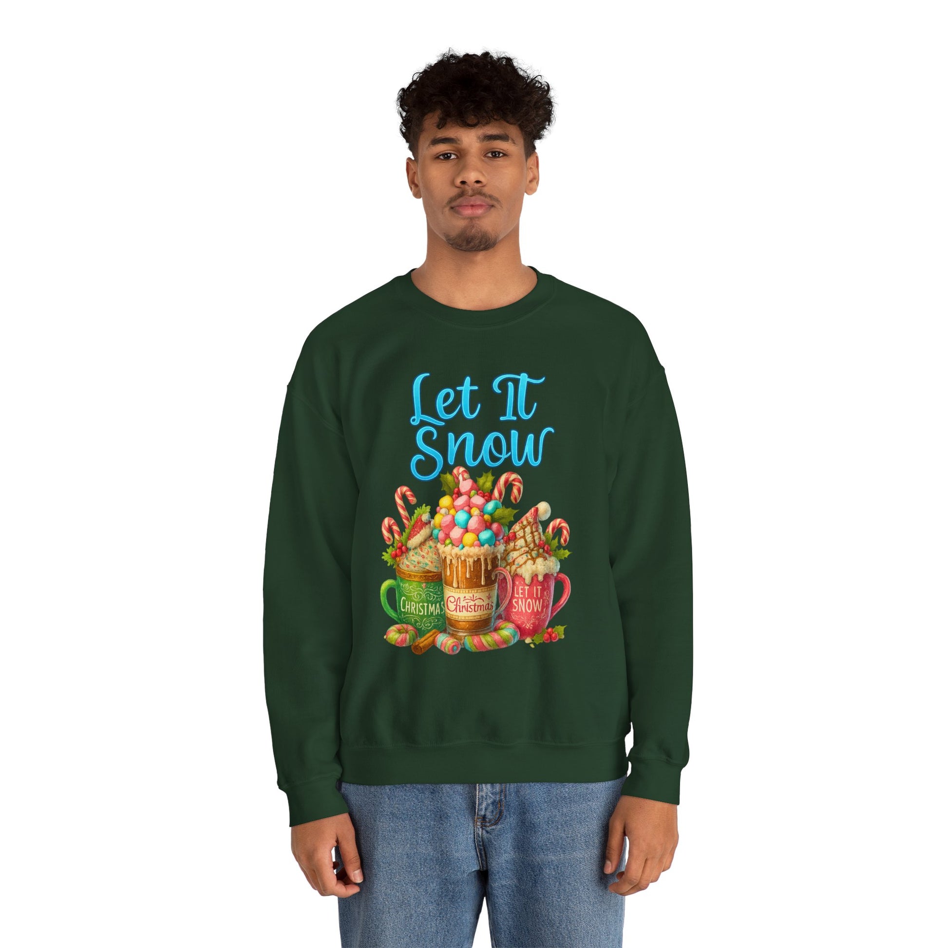 let it snow coffee sweatshirt