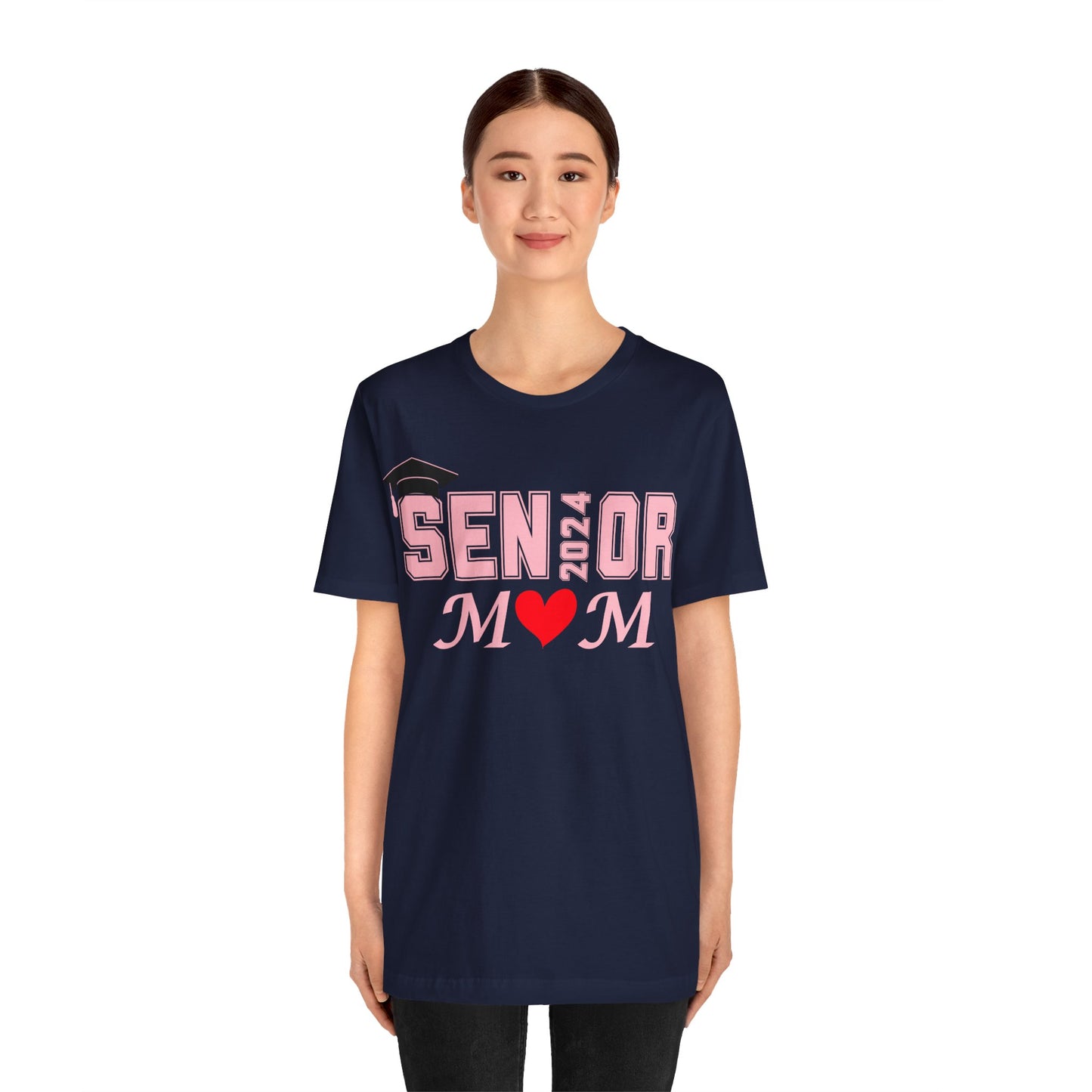 Senior Mom Class of 2024 T-Shirt Pink - Proud Senior Mom Shirt Graduation