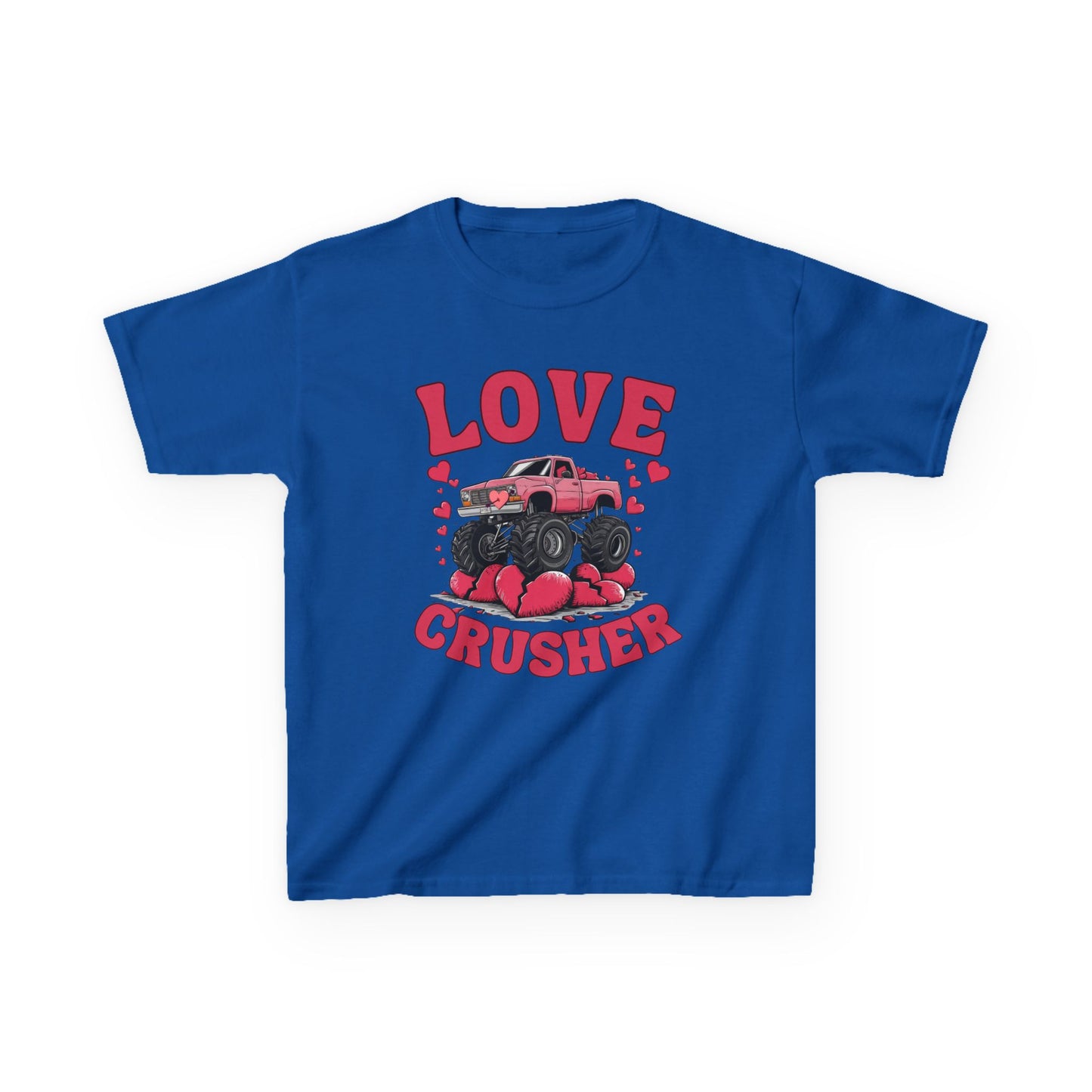 Funny Valentine Graphic Kids Tee - Love Crusher