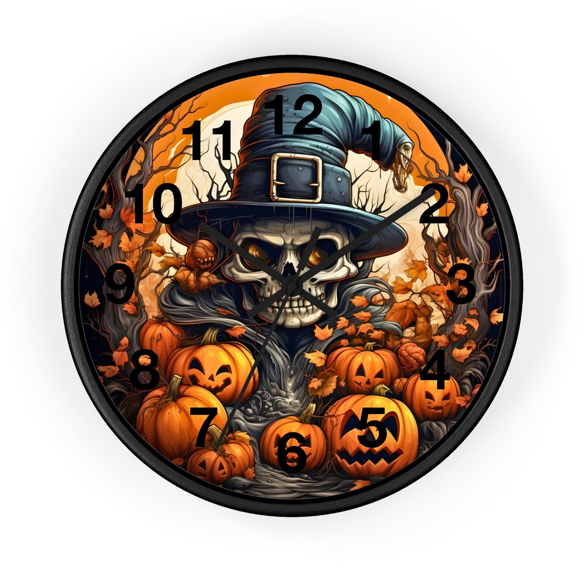 Halloween Ghost Wall Clock Halloween Wall Clocks Home Decor Halloween Clock Fall Clock Halloween Decor - Giftsmojo