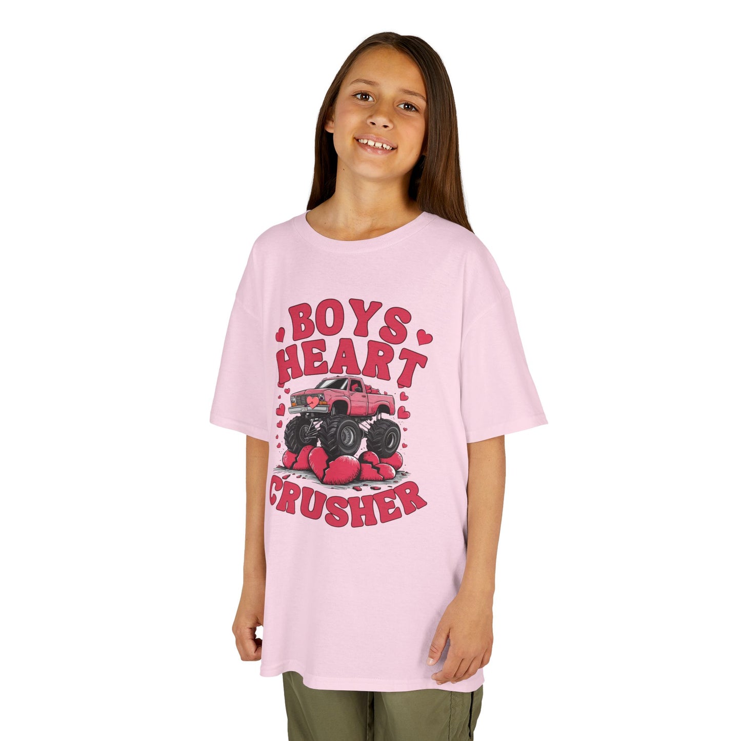 Boys Heart Crusher Kids Tee - Fun Heartfelt Graphic T-Shirt