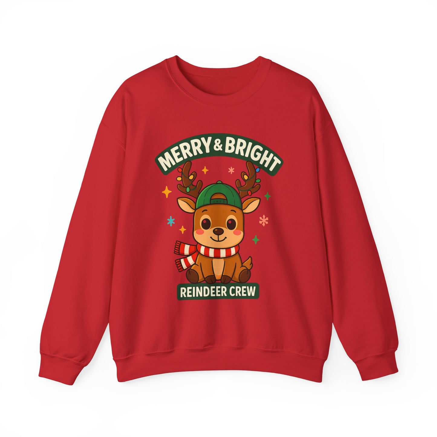 Reindeer With Scarf Christmas Sweatshirt – GiftsMojo