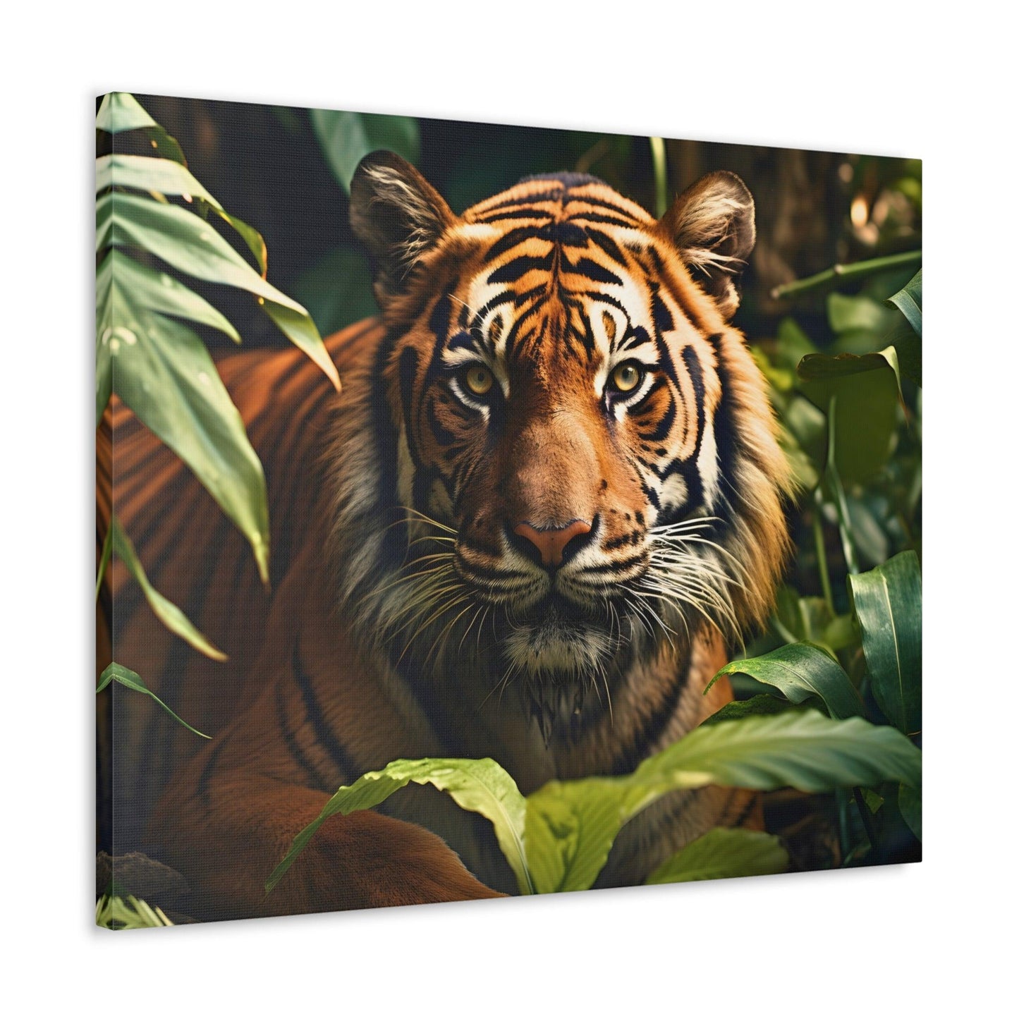 Tiger In Nature Art Canvas Gallery Wraps Tiger Print Large Canvas Art Animal Wall Art minimalist Wall Art Lover Gift - Giftsmojo