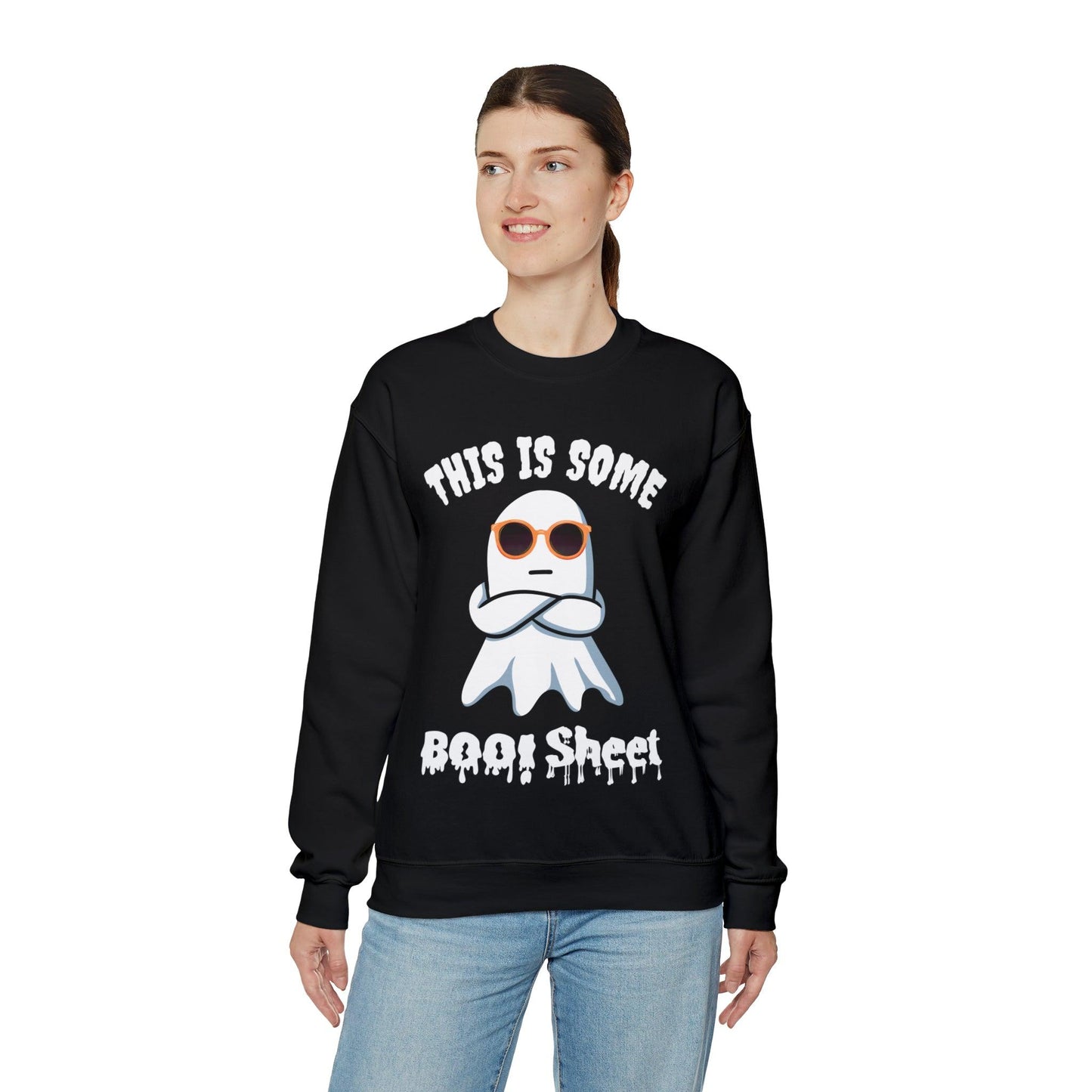 This Is Some Boo Sheet Ghost Sweatshirt Cute Ghost Sweatshirt Boo Ghost Sweatshirt Gift Shirt Funny Halloween Shirt Spooky Season Shirt - Giftsmojo