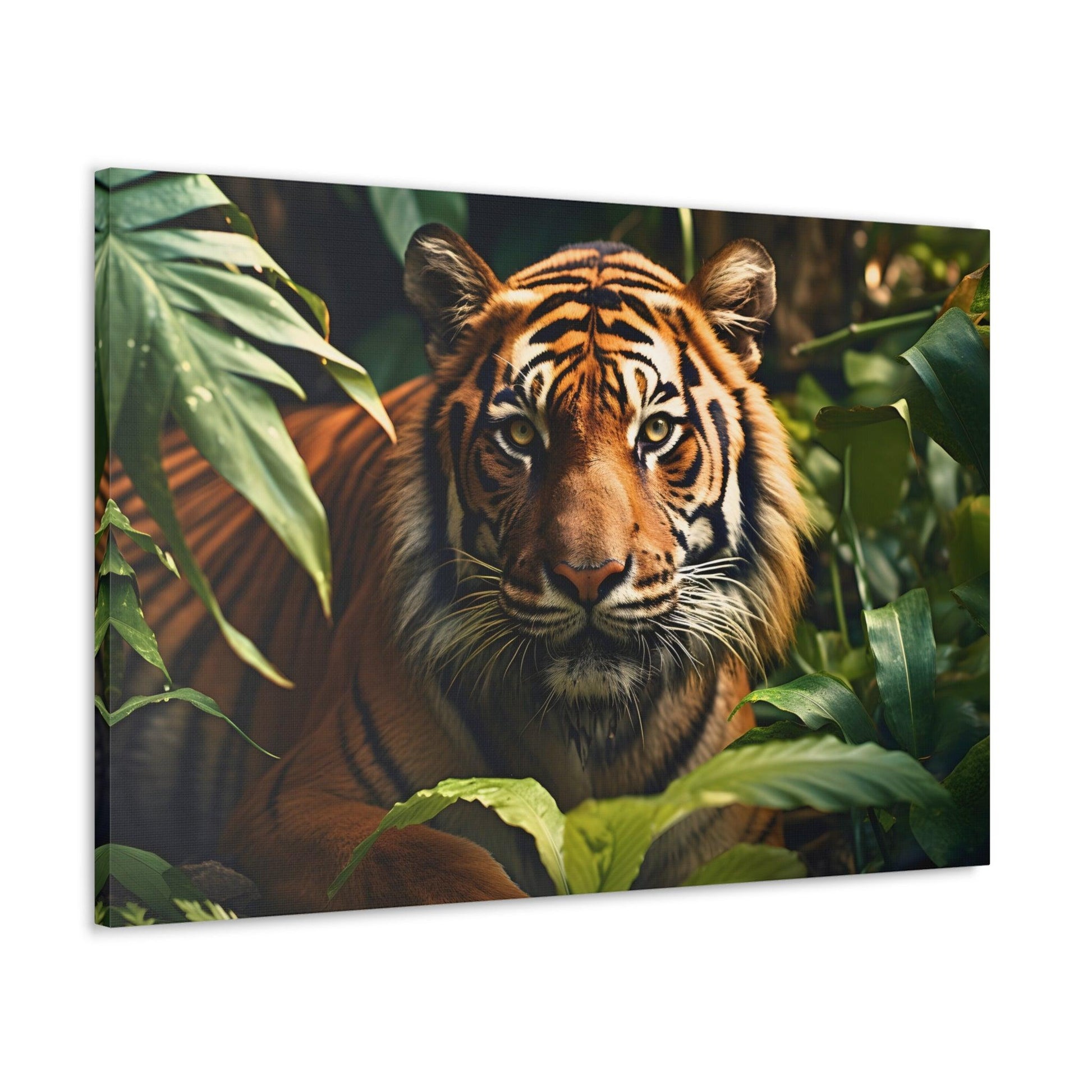 Tiger In Nature Art Canvas Gallery Wraps Tiger Print Large Canvas Art Animal Wall Art minimalist Wall Art Lover Gift - Giftsmojo