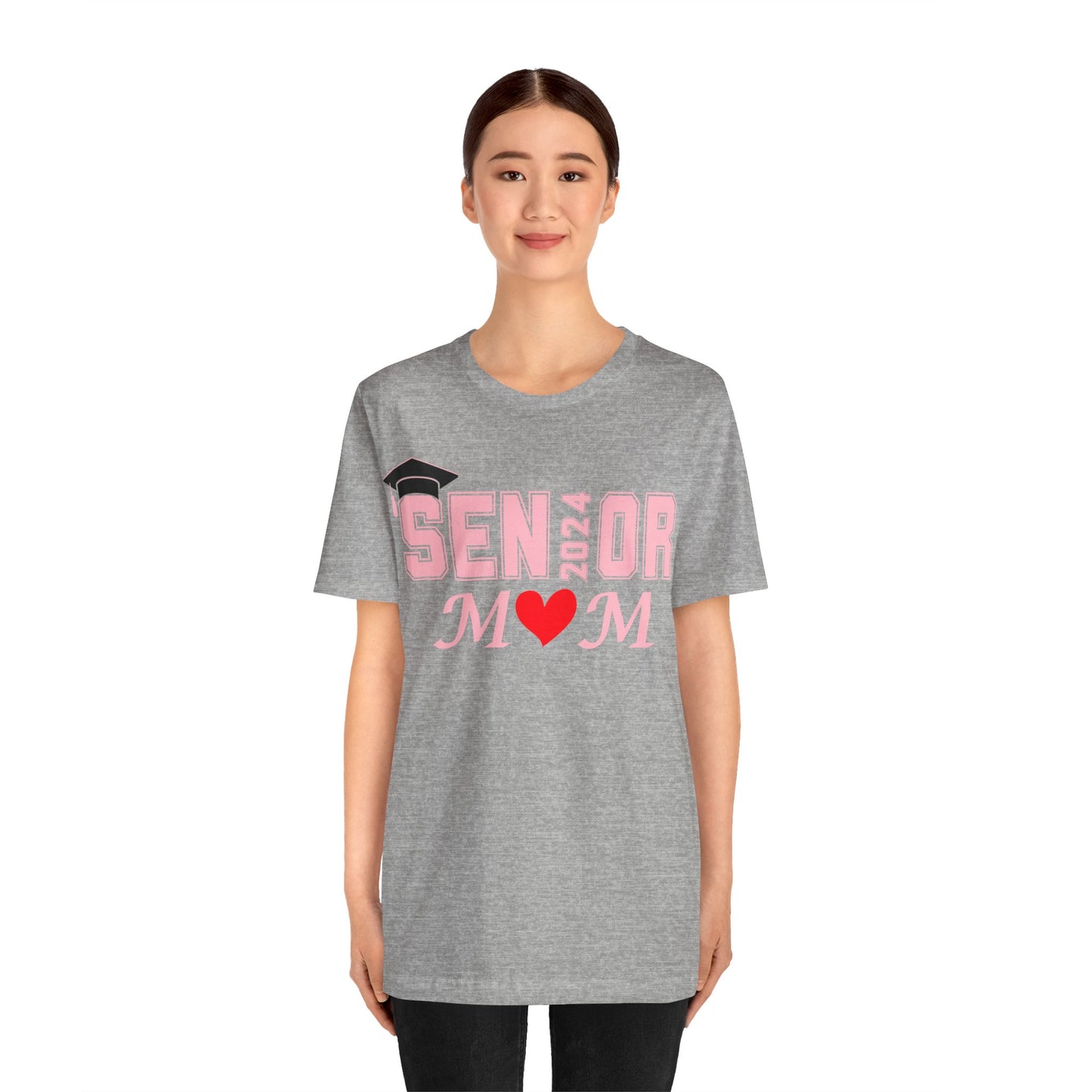 Senior Mom Class of 2024 T-Shirt Pink - Proud Senior Mom Shirt Graduation