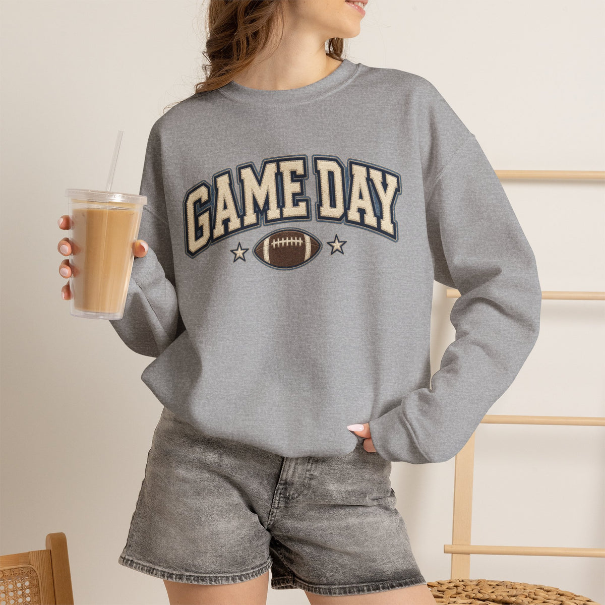 Game Day Crewneck Sweatshirt – Football Logo