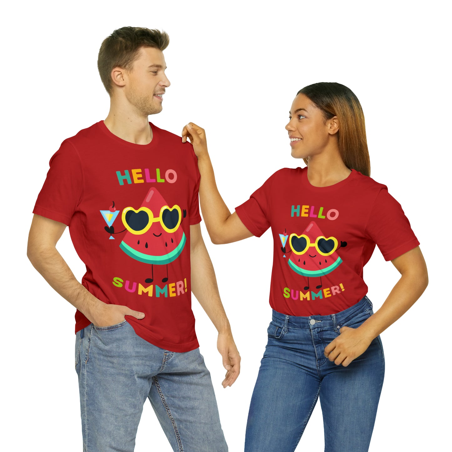 Hello Summer Shirt, Funny Summer Casual Top Tee,Unisex Summer Tshirt Ladies