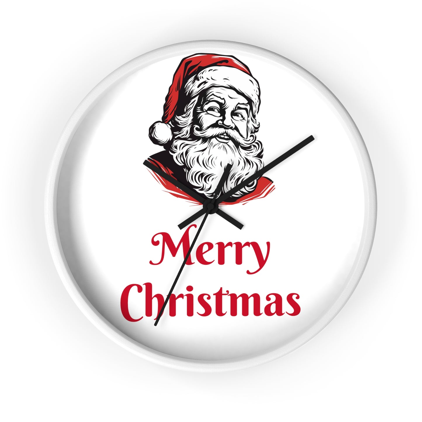 Santa Christmas Wall Clock - Festive Xmas Decor Family Gift Idea