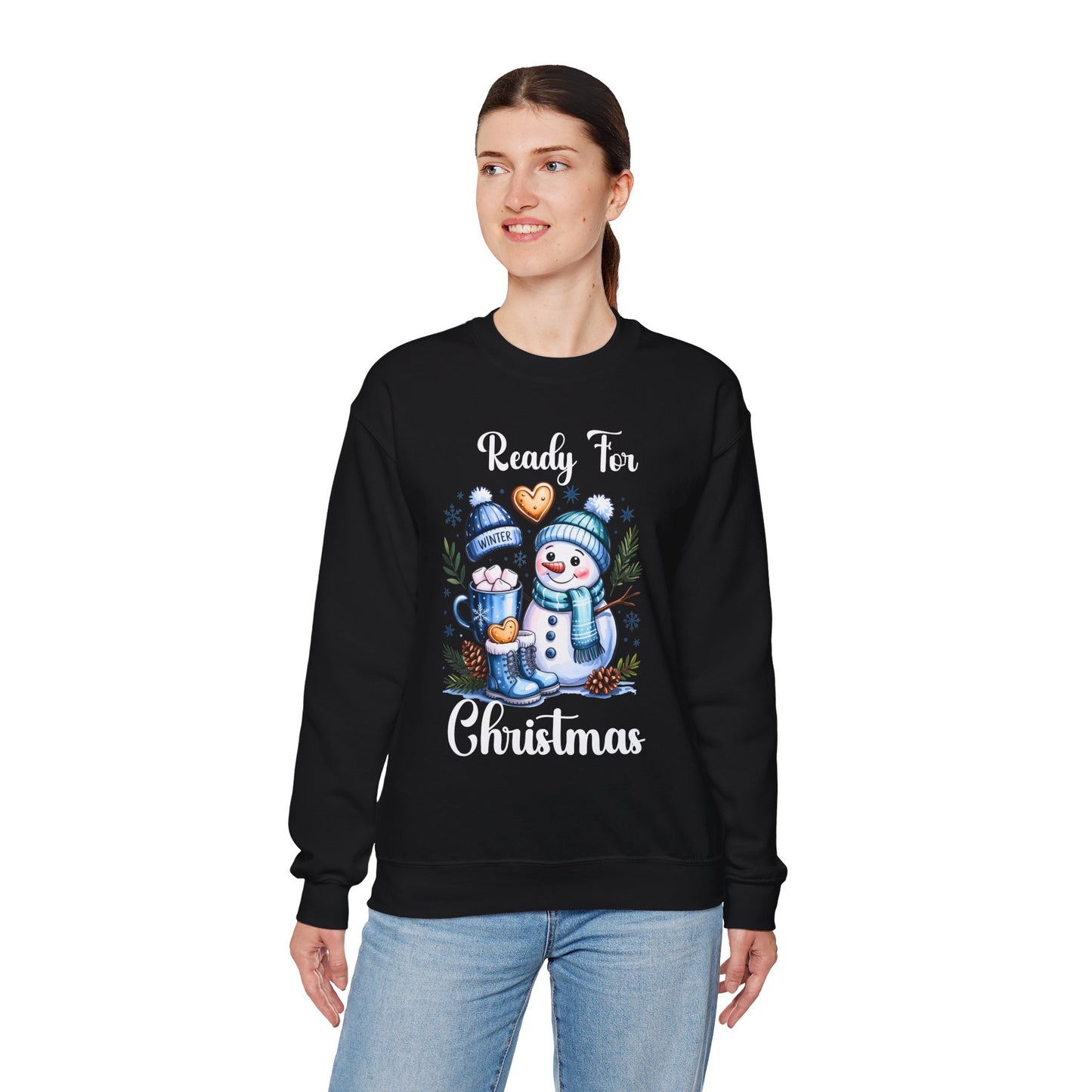 Snowman Christmas Crewneck Sweatshirt - Ready for Christmas