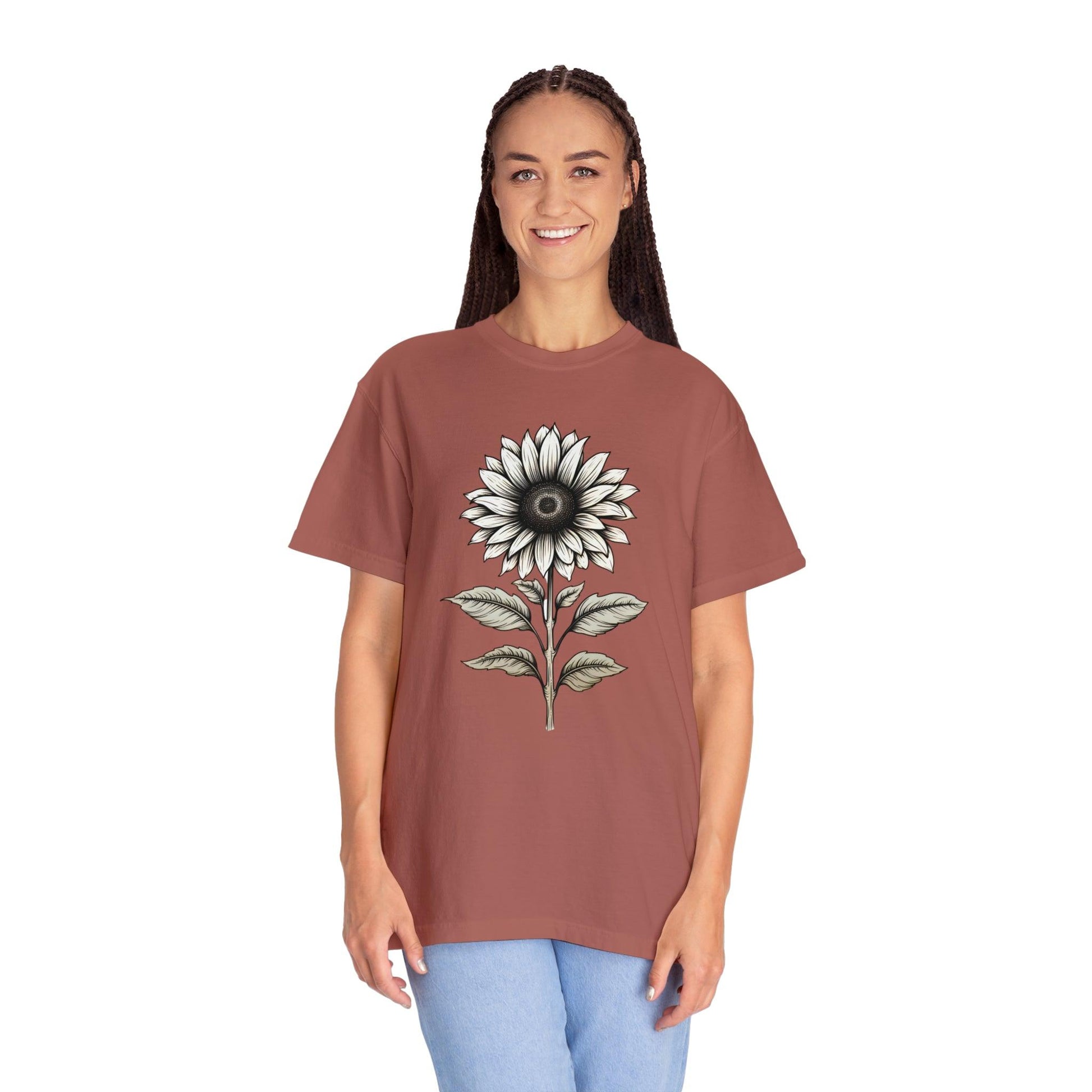 Sunflower Shirt Flower Shirt Aesthetic, Floral Graphic Tee Floral Shirt Flower T-shirt, Gift For Her Women Wildflower Shirt - Giftsmojo