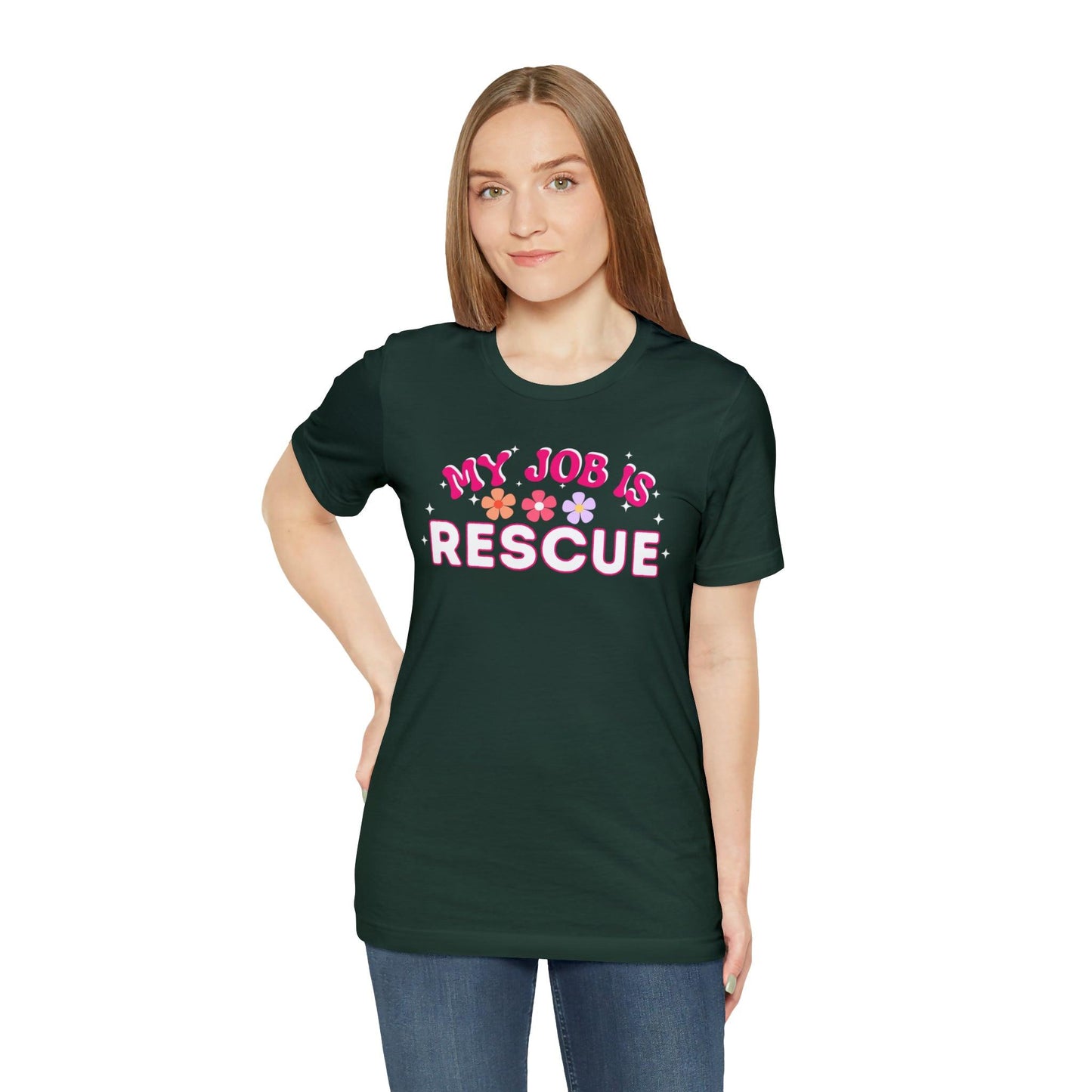 My Job is Rescue Shirt Firefighter Shirt Coast Guard Shirt Paramedic, Lifeguard, - Giftsmojo