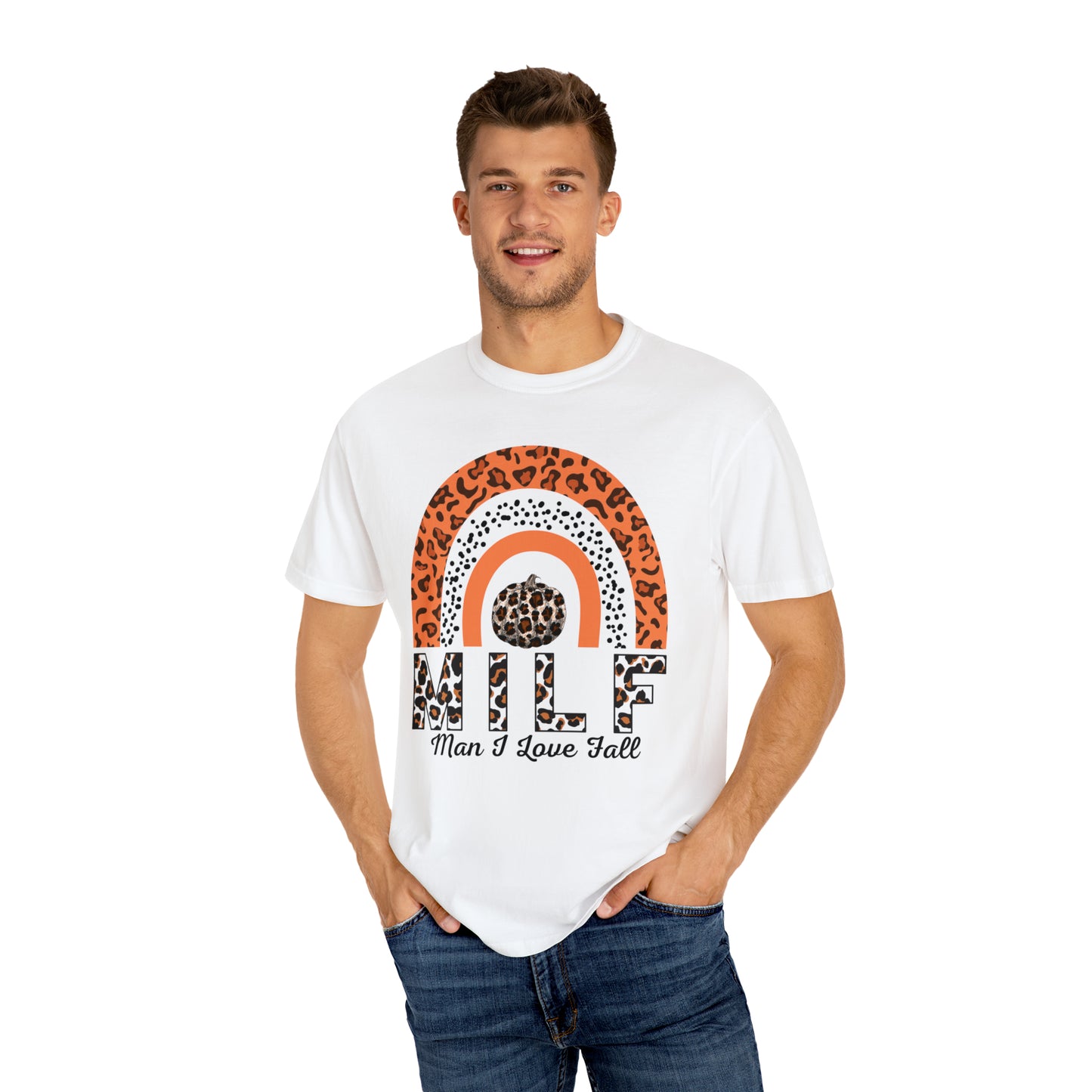 Man I love Fall Gift for Fall Funny fall shirts gift Pumpkin comfort colors shirt