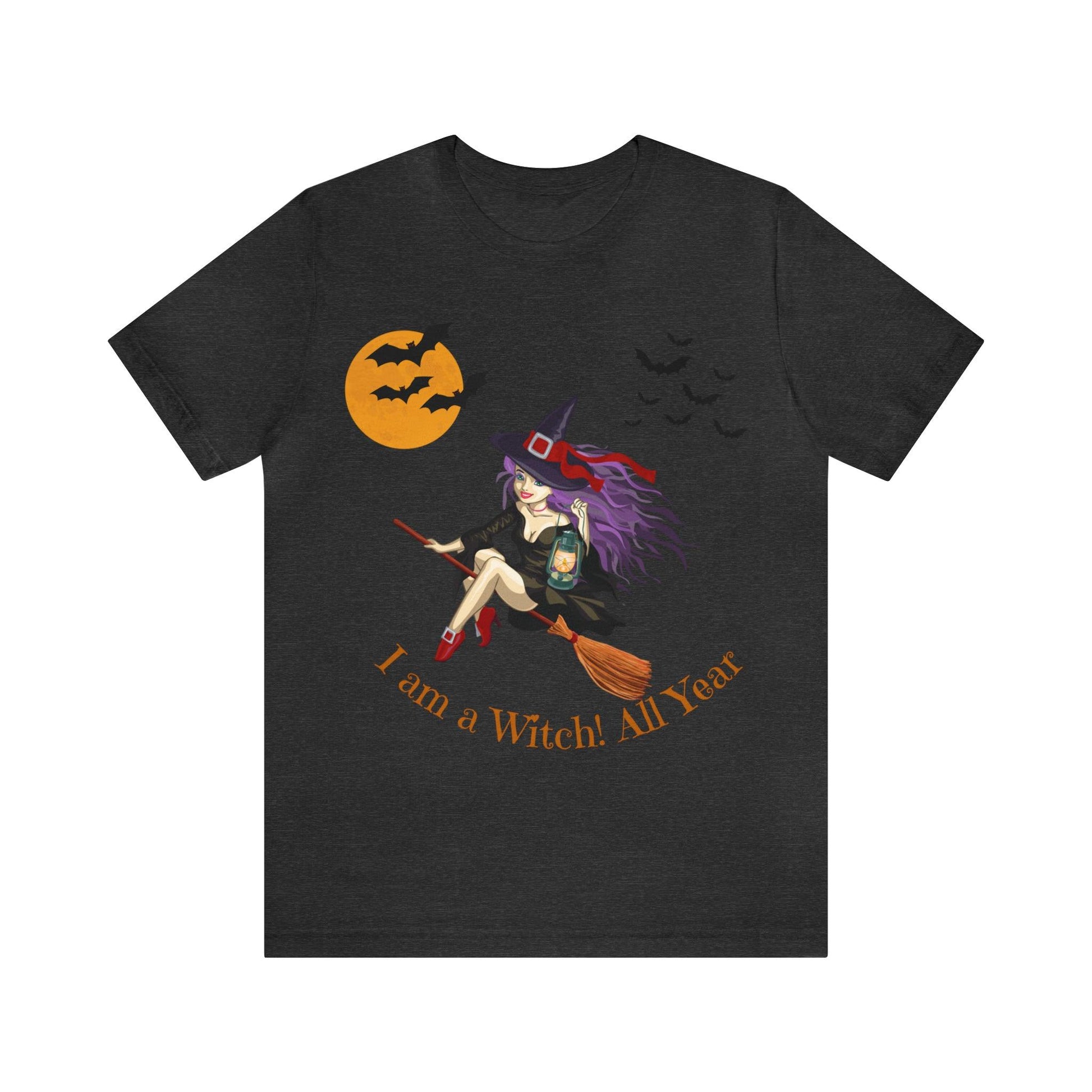 I am a witch All year Halloween Shirt,Vintage Witch Shirts Funny Witch Shirt Halloween Clothes Halloween Vibes Halloween Retro Halloween Outfit - Giftsmojo