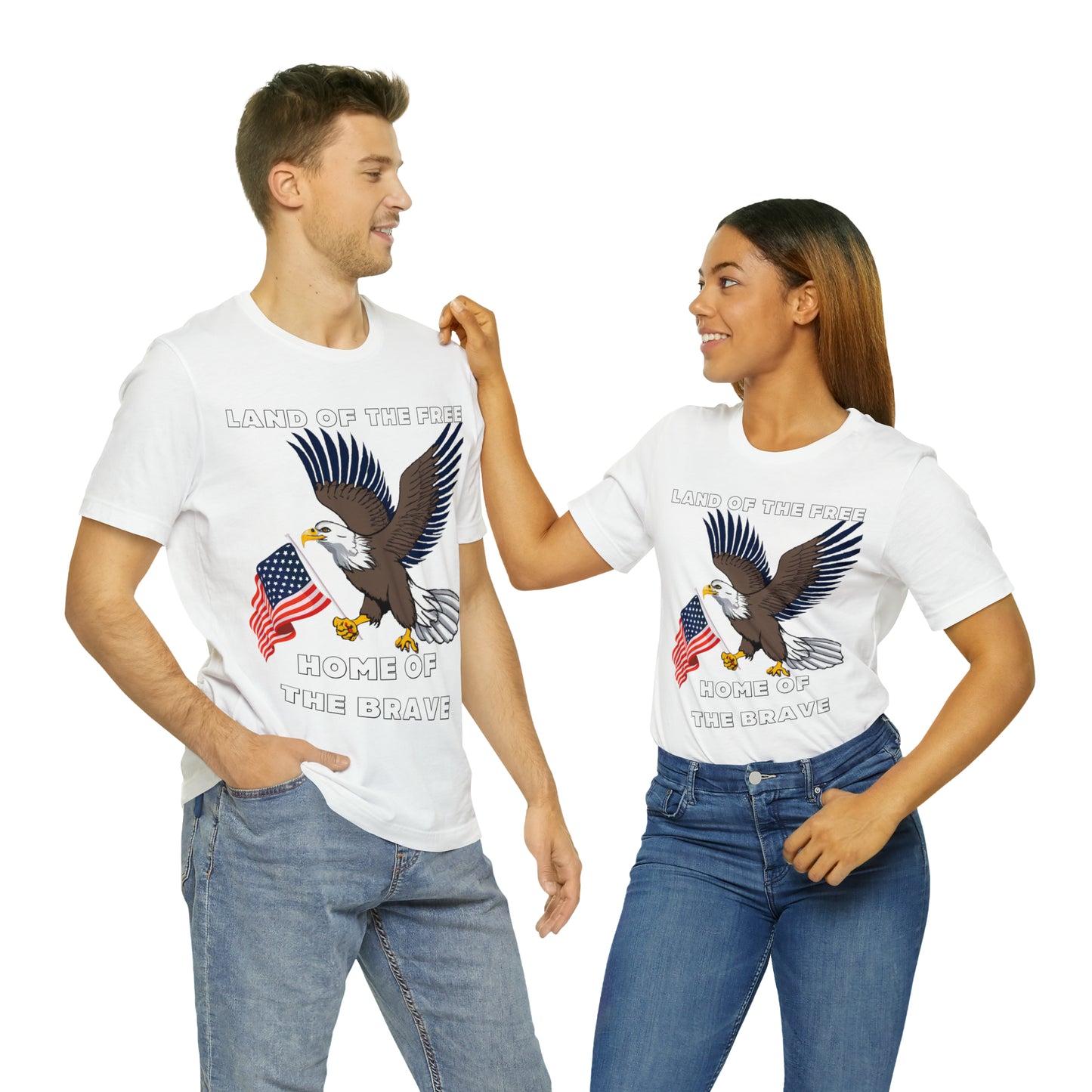 Celebrate Independence Day with Patriotic Shirts: Land of the free, Home of the Brave Shirt for Women and Men