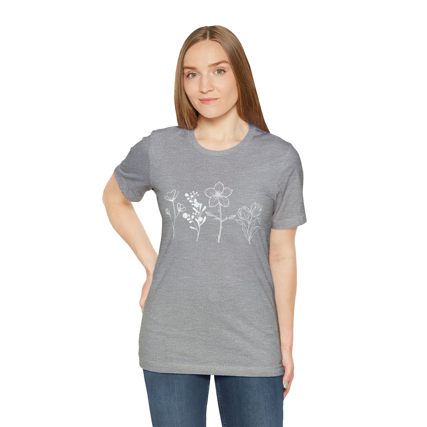 Wildflower Tshirt, Wild Flowers Shirt, Floral Tshirt, Flower Shirt, Gift for Women, Ladies Shirts, Best Friend Gift, Plant Mom shirt Garden