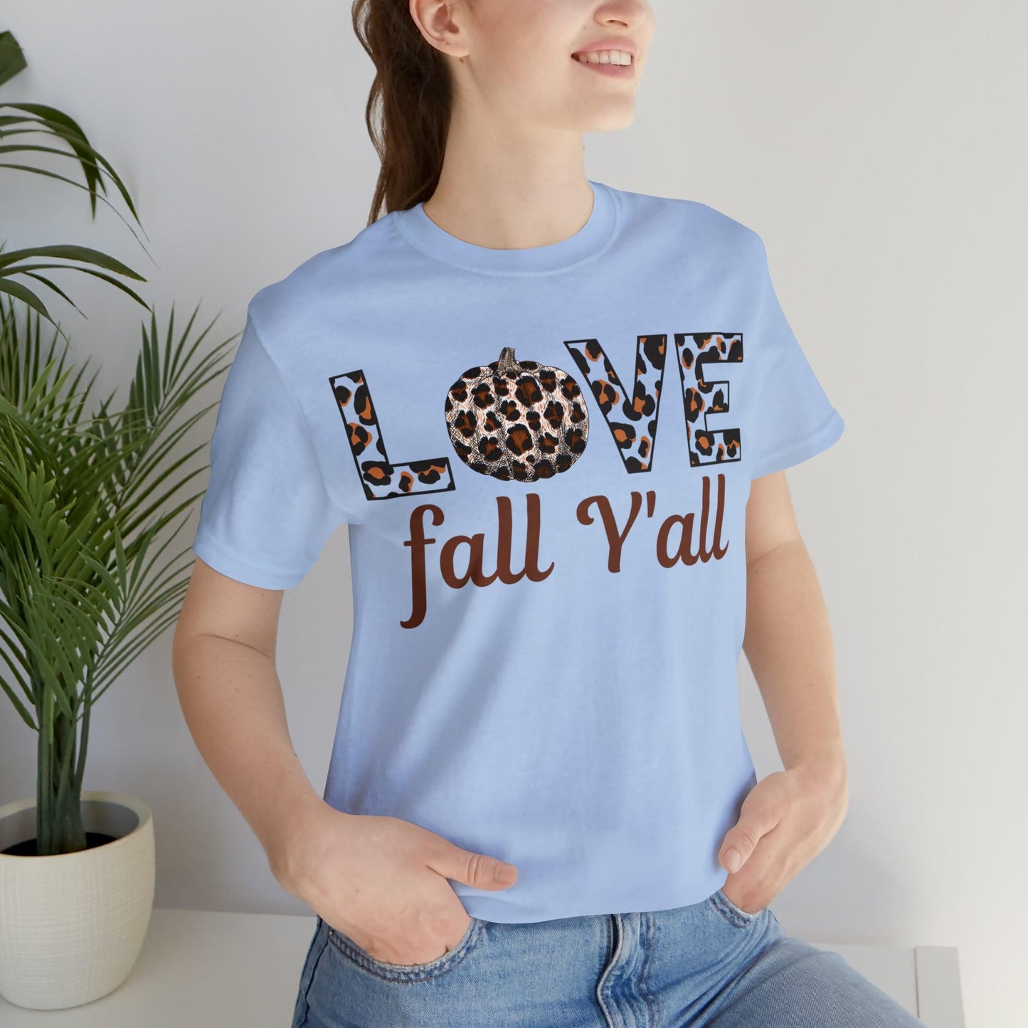 Leopard Print Love Fall Y'all Love Fall shirt Fall lover gift - Giftsmojo