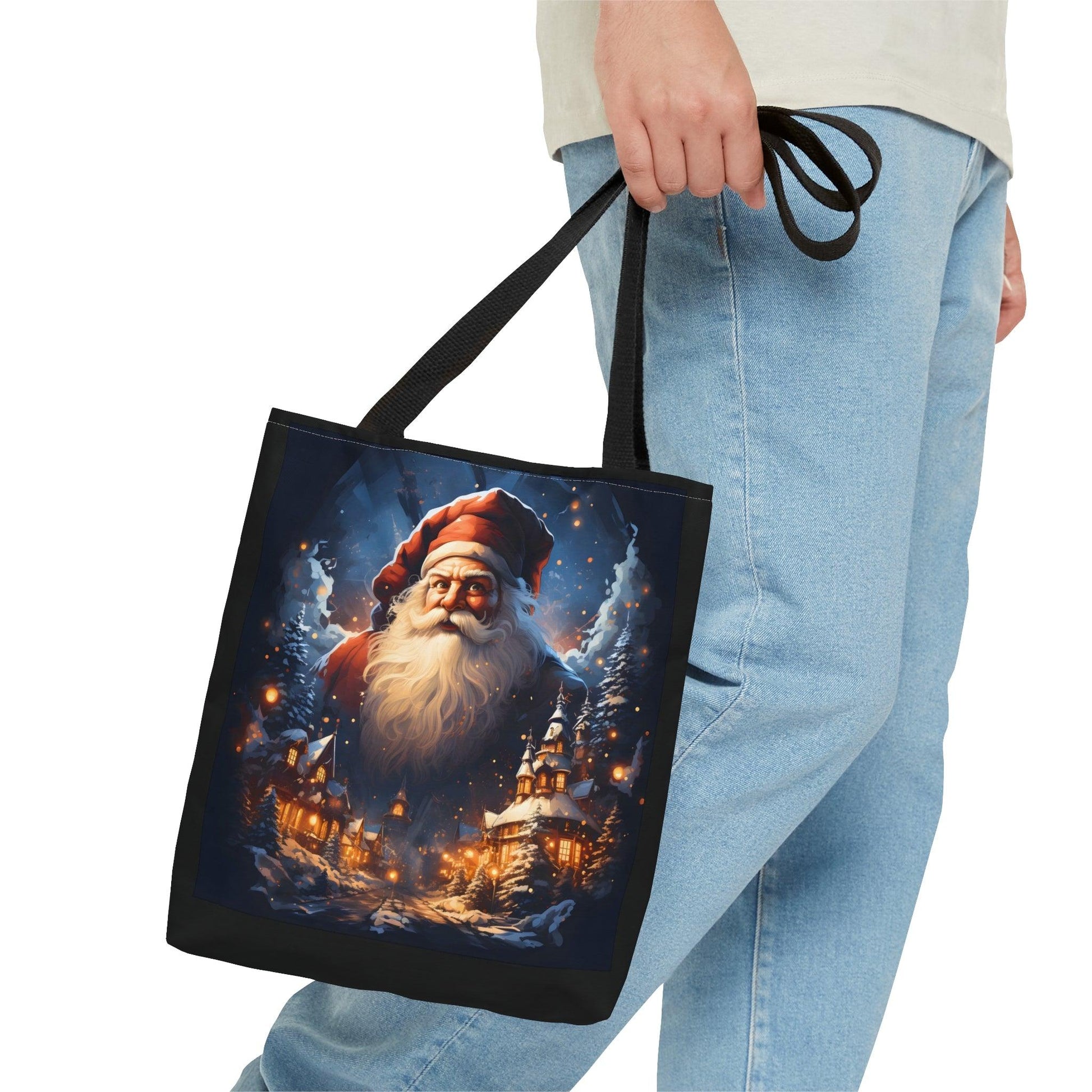 Santa Bag Christmas Bag Cute Christmas Bag - Aesthetic Bag Christmas Village Bag, Mom Bag Canvas Bag Christmas Tote Bag Gift - Giftsmojo