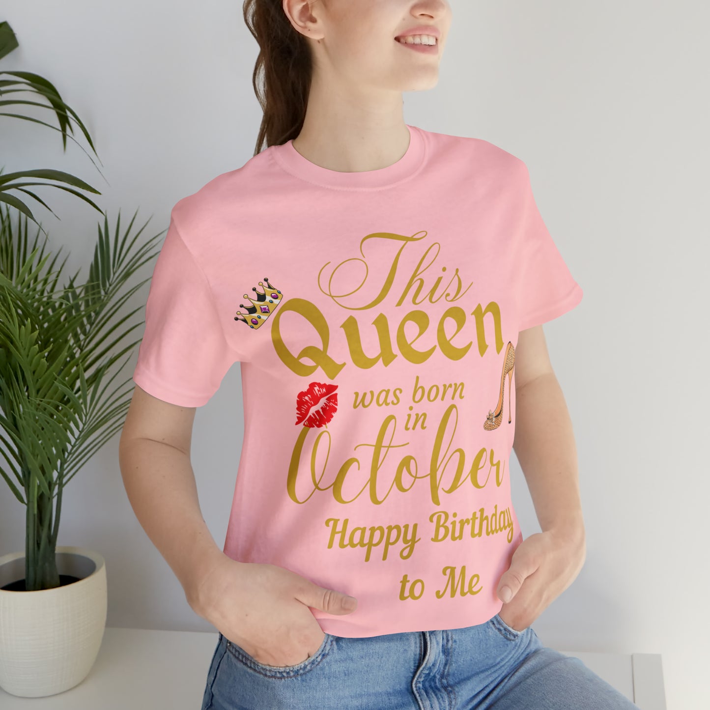Birthday Queen Shirt, Gift for Birthday, This Queen was born in October Shirt, Funny Queen Shirt, Funny Birthday Shirt, Birthday Gift