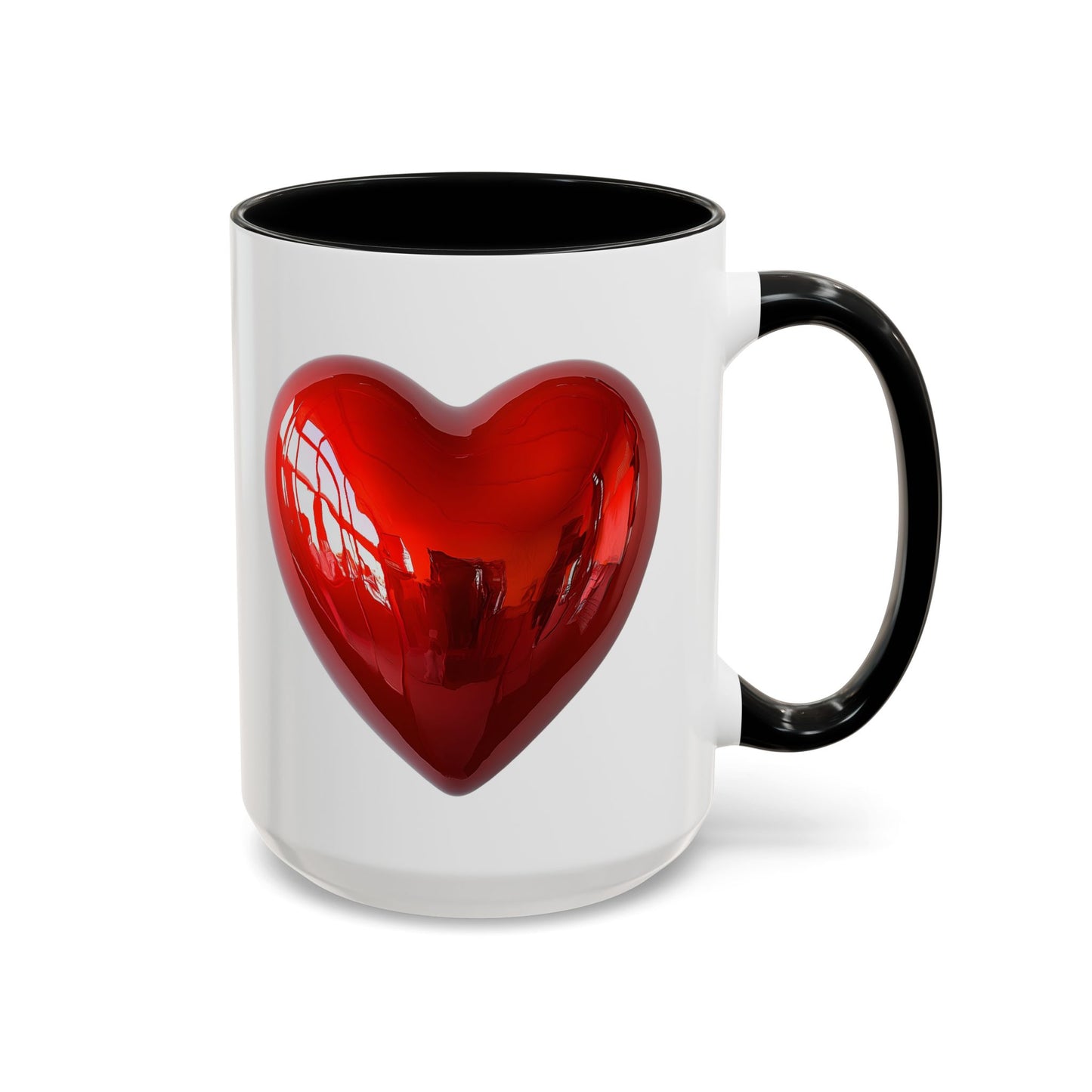 Heart-Shaped Accent Coffee Mug, Perfect Gift for Valentine's Day, Love/Anniversary