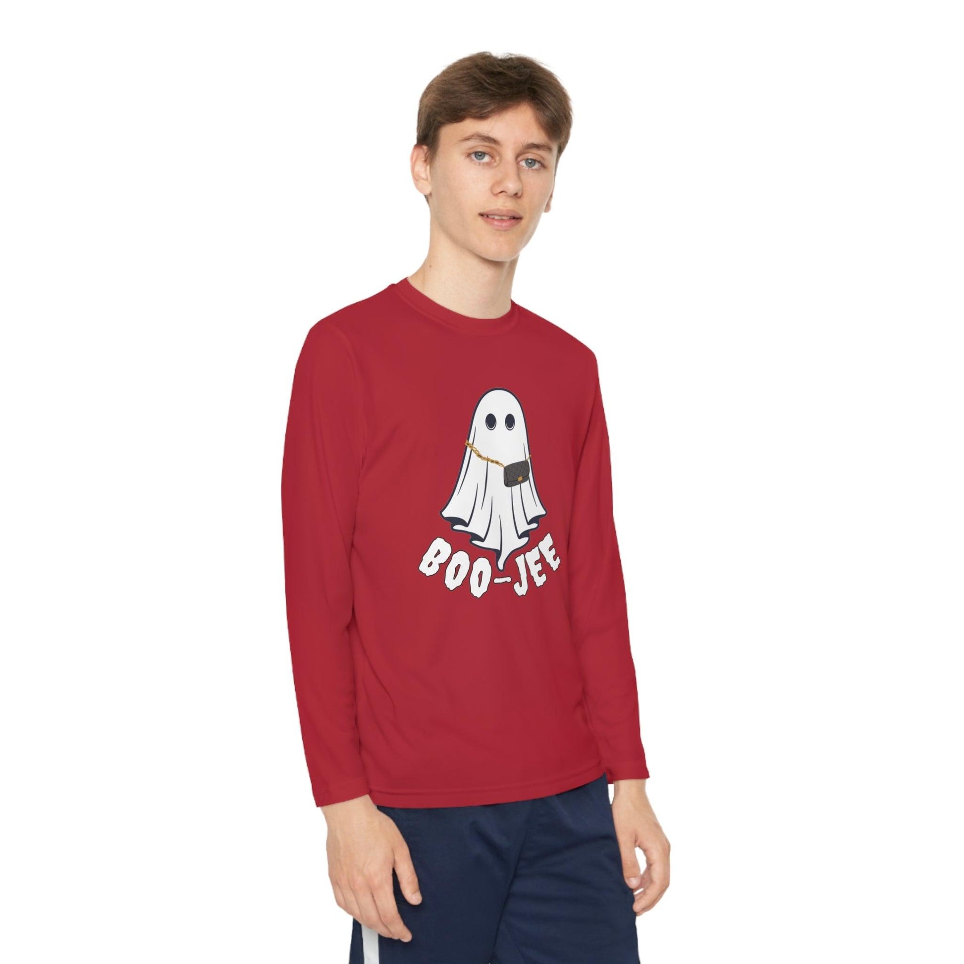 Boo-jee Costume Youth Halloween Costume Long Sleeve Competitor Tee Boojee Halloween Boujee - Giftsmojo