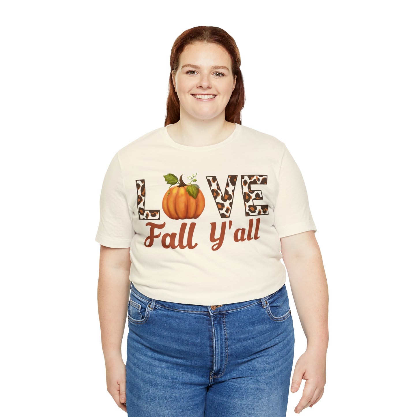 Leopard Print Love Fall Y'all Shirt, Pumpkin Shirt, Fall Shirt for Fall Lover, Fall gift