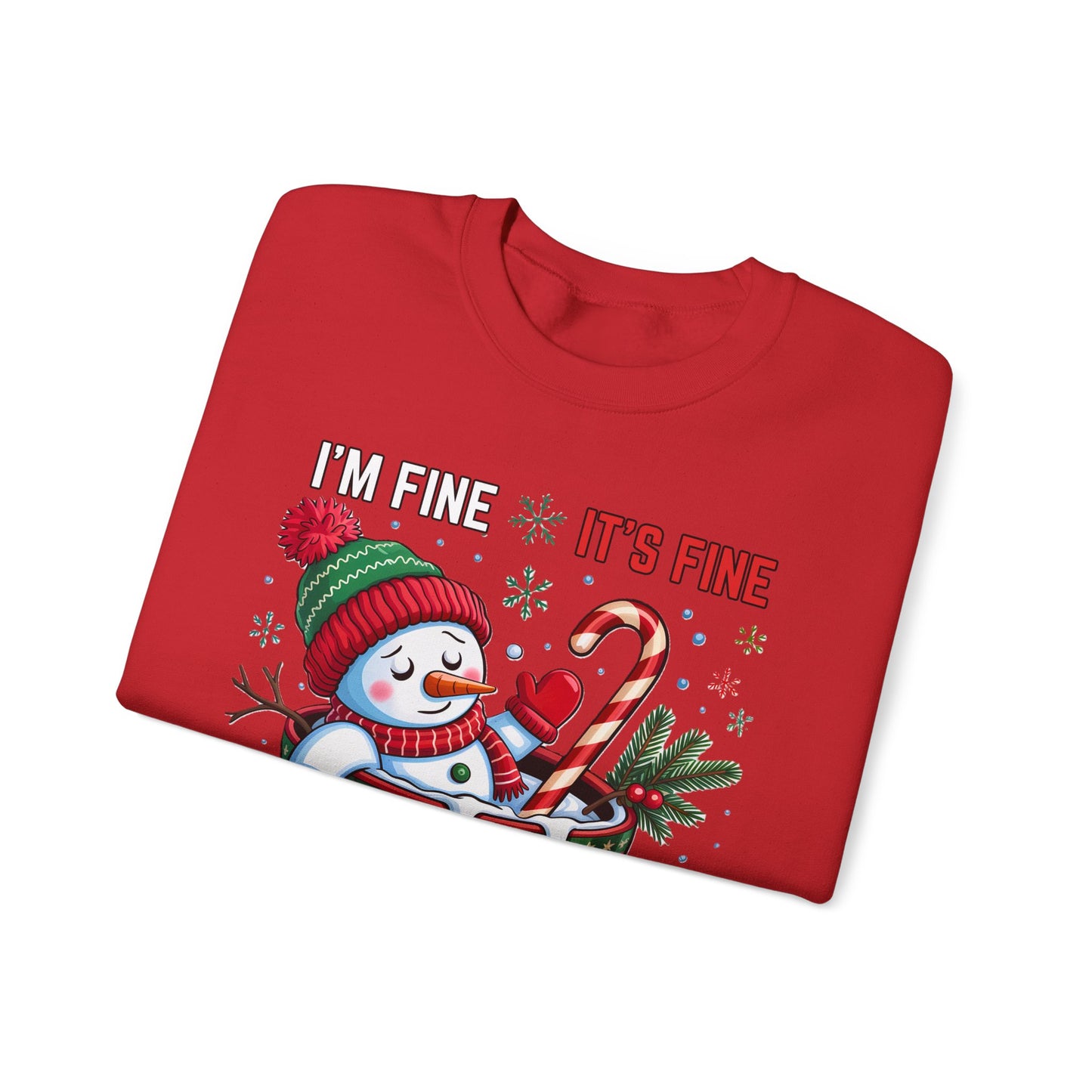 I’m Fine It’s Fine Christmas Sweatshirt – GiftsMojo
