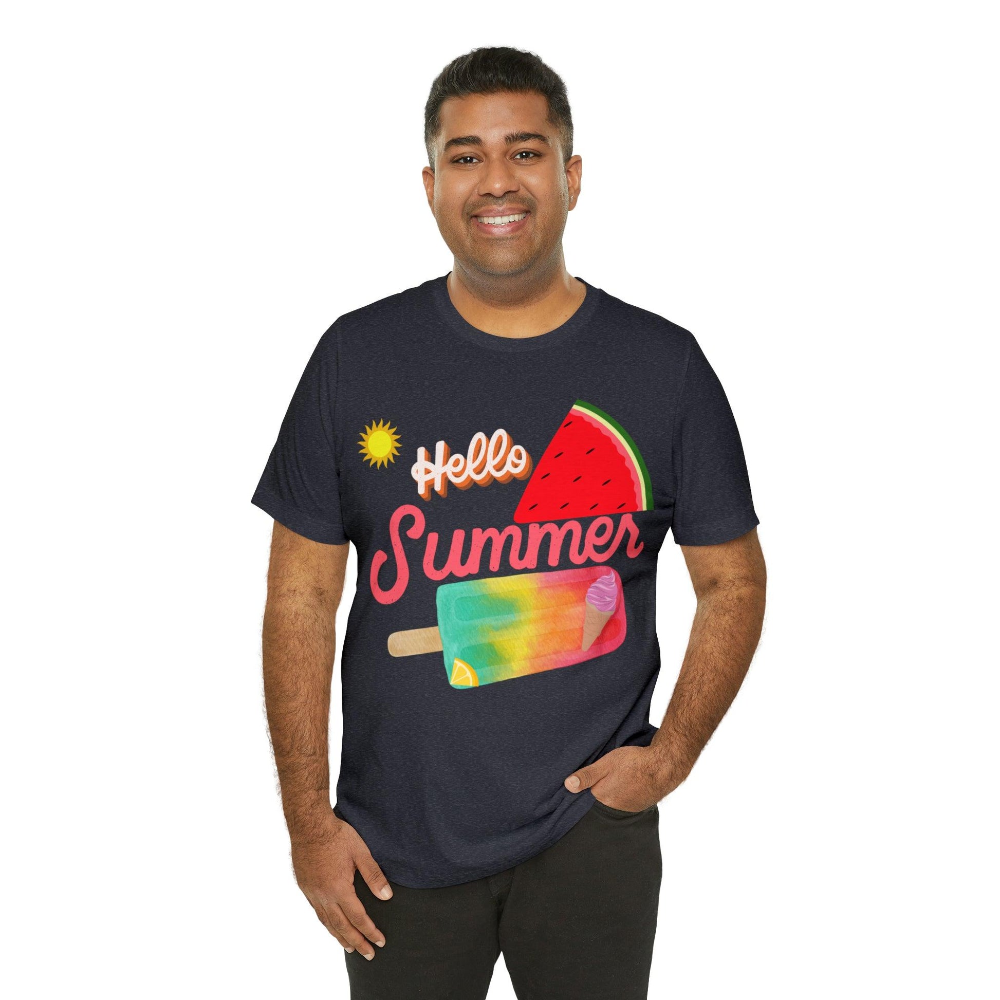 Hello Summer Shirt, Hello Summer, Summer shirts for women and men, Funny Shirt, Summer Vibes, Trendy Fashion, Summertime Fun - Giftsmojo