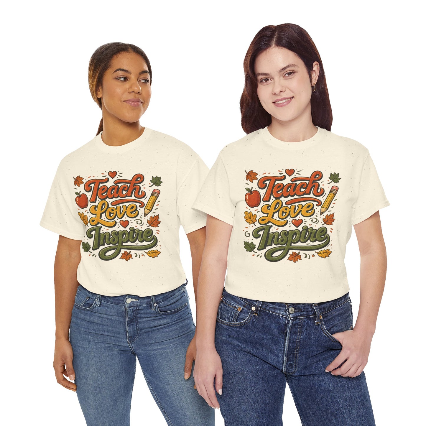 Teach Love Inspire T‑Shirt — Autumn Teacher Appreciation Tee