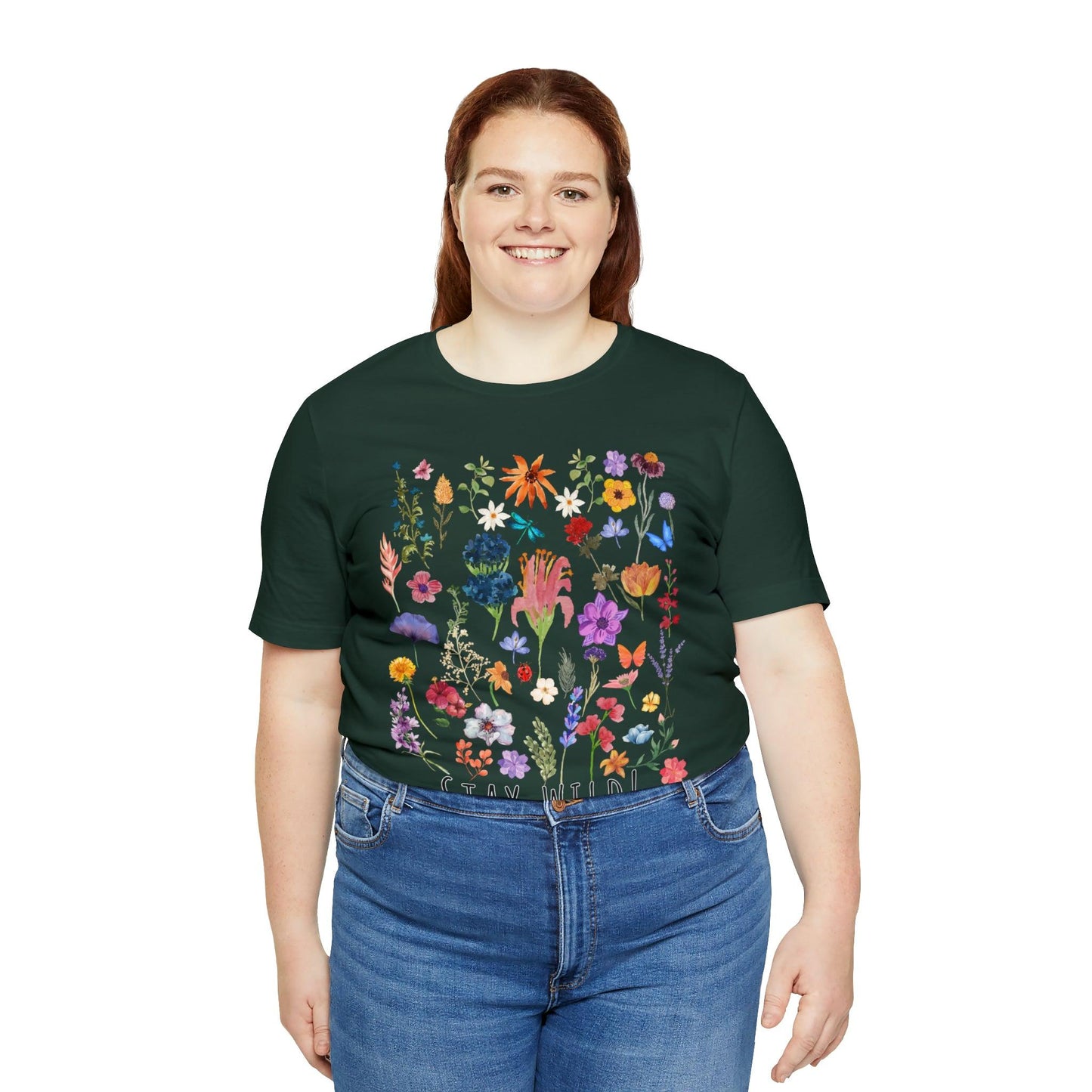 Wildflower Tshirt, Stay Wild Flowers Shirt, Floral Tshirt, Flower Shirt, Gift for Women, Ladies Shirts, Best Friend Gift, Plant Mom shirt - Giftsmojo