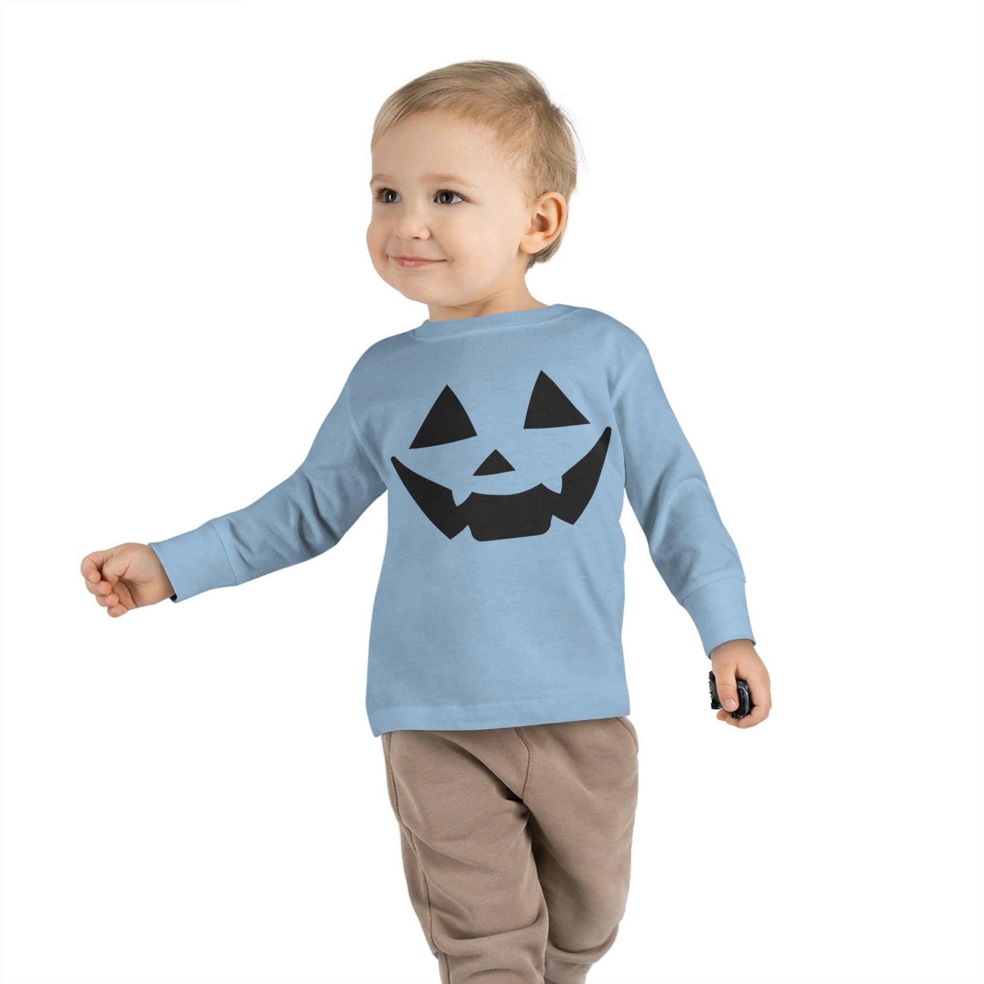 Kids Scary Faces Halloween Pumpkin Face Shirt Kids Jack O Lantern Shirt Kids Halloween Shirt Kids Long Sleeve Trick or Treat Outfit for Halloween - Giftsmojo
