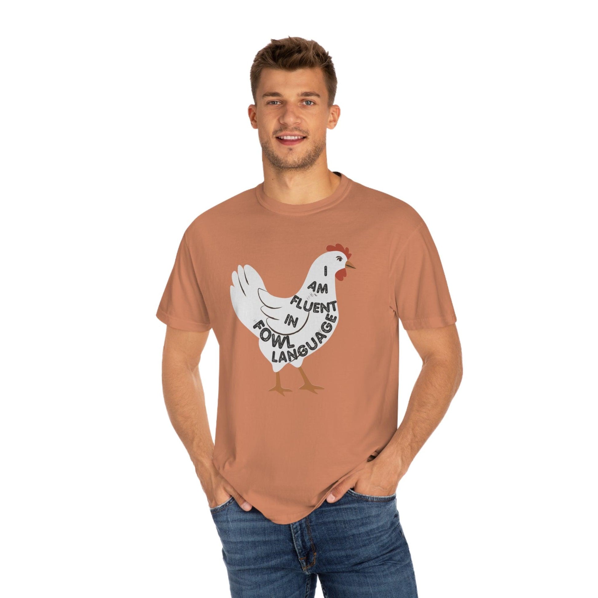 Chicken Shirt Chicken Tee Chicken Owner Gift - Gift For Chicken Lover gift, Fluent in Fowl Language shirt - Giftsmojo