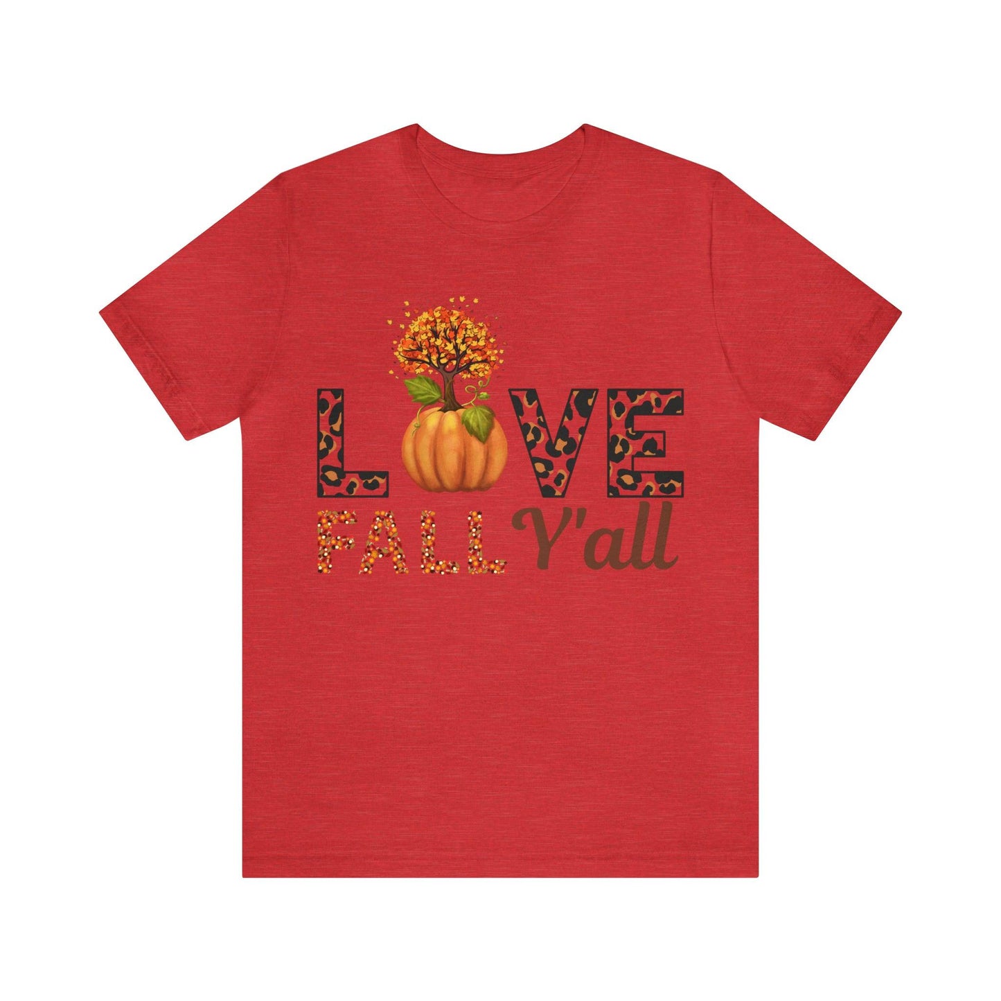 Leopard Print Love Fall Y'all shirt, Autumn Shirt, Fall shirt, Fall Gift - Giftsmojo