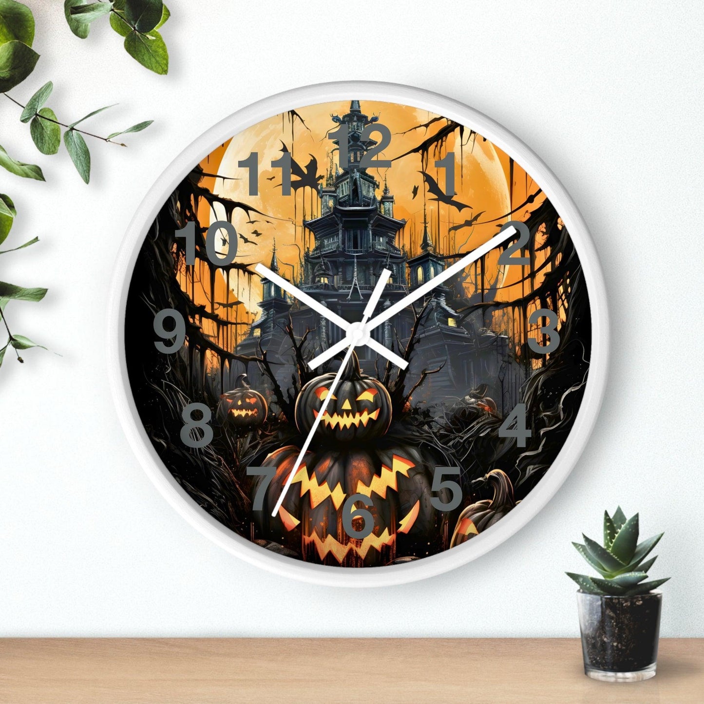 Halloween Ghost Wall Clock Halloween Wall Clocks Halloween Clock Fall Clock Halloween Decor