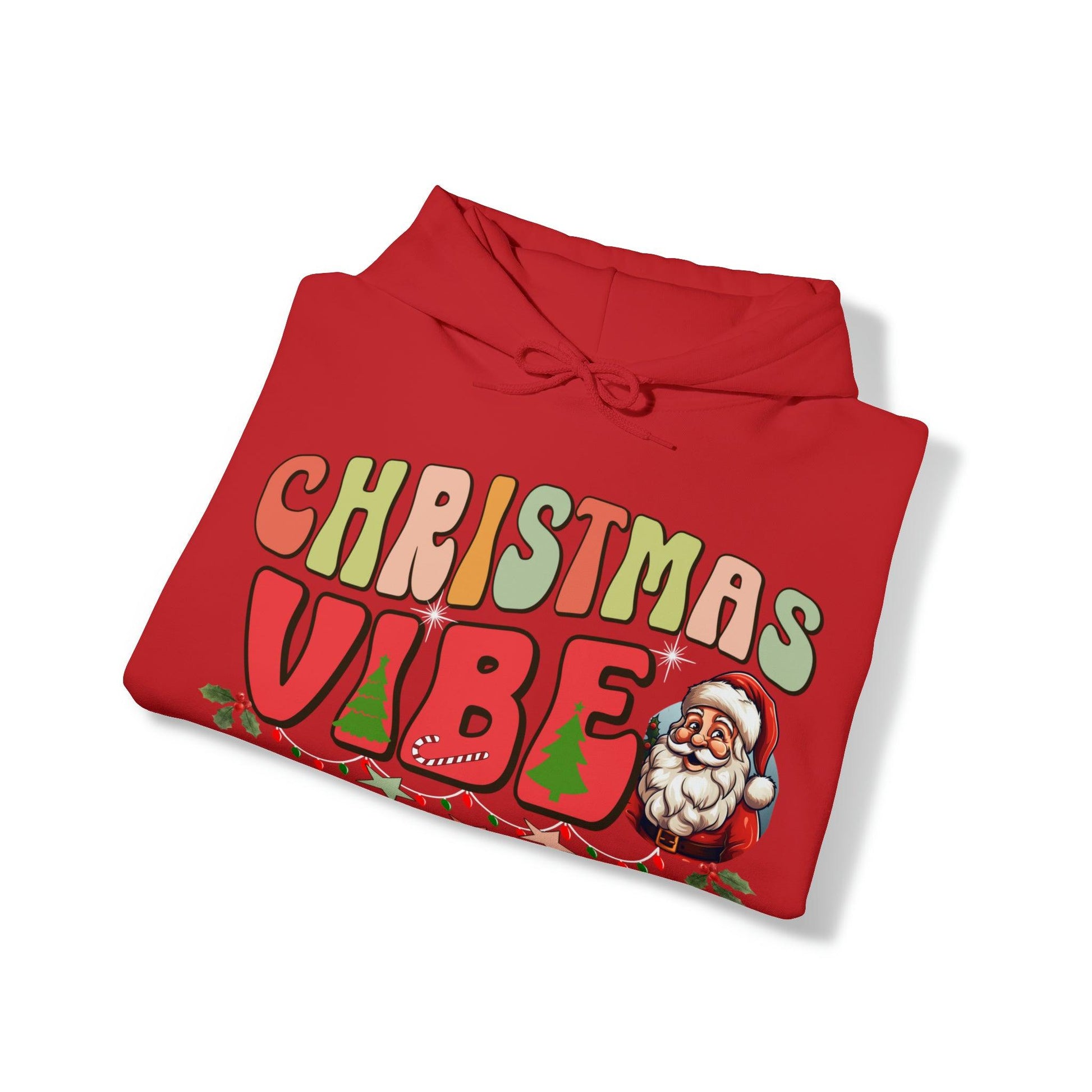 Cute Christmas Vibes Hooded Sweatshirt Funny Christmas Shirt - Giftsmojo