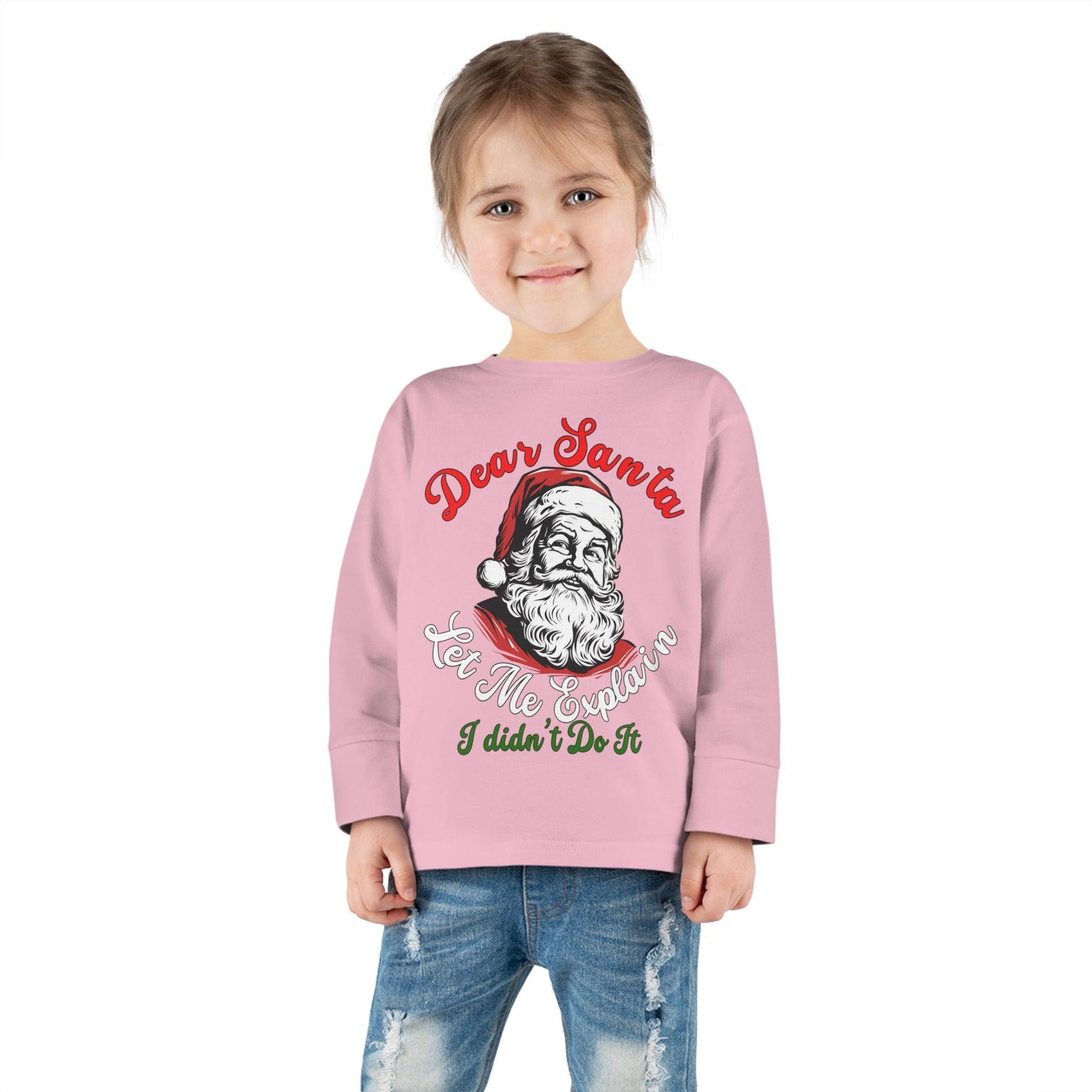 Christmas Shirt for Kids Christmas Outfit for Kids Dear Santa Let Me Explain I Didn't Do It Shirt - Giftsmojo