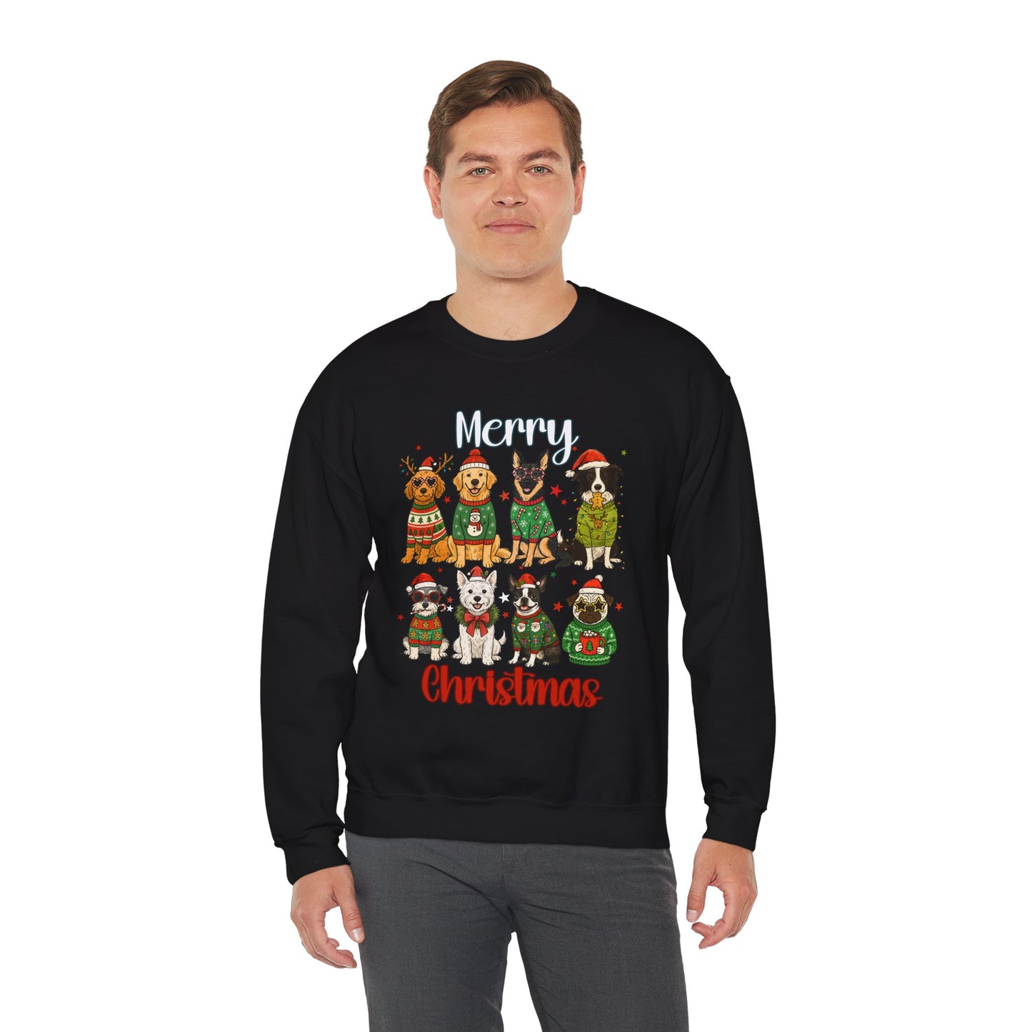 Dog Christmas Sweatshirt Unisex Fleece Graphic – GiftsMojo