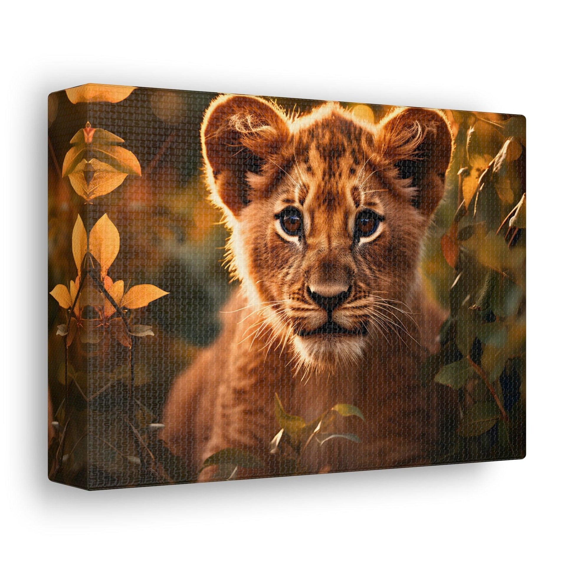 Baby Lion Cub Print Animal Nature Art Safari Nursery Canvas Gallery Wraps Baby Lion Print Large Canvas Art Animal Wall Art Lover Gift - Giftsmojo