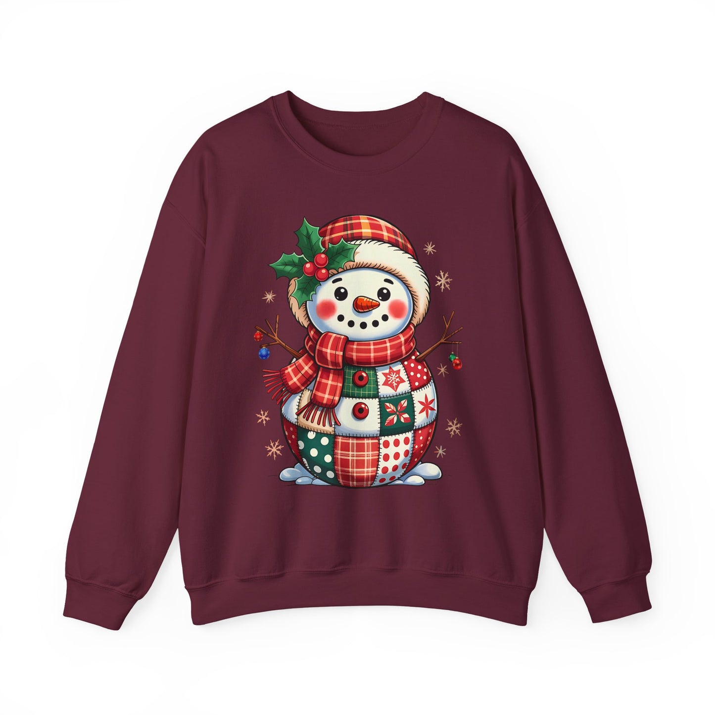 Patchwork Snowman Sweatshirt