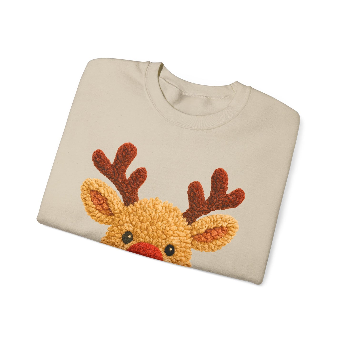 Reindeer Christmas Sweatshirt Unisex Fleece Crew | GiftsMojo