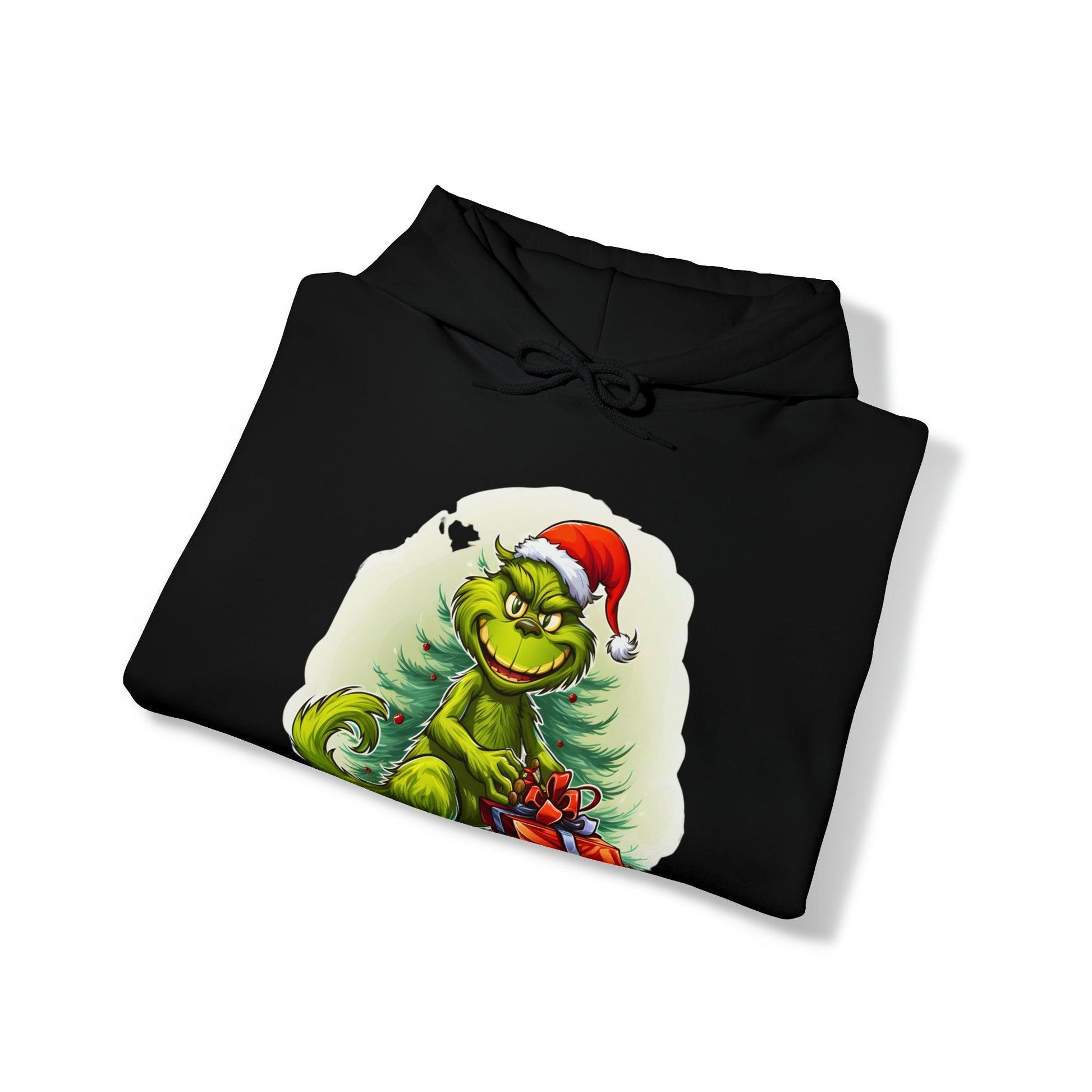 Grinch Hooded Sweatshirt Grinch Christmas Sweatshirt Christmas Sweater Truck Pullover Christmas Tree Sweat Pine Tree Pullover Grinch With a Mug - Giftsmojo