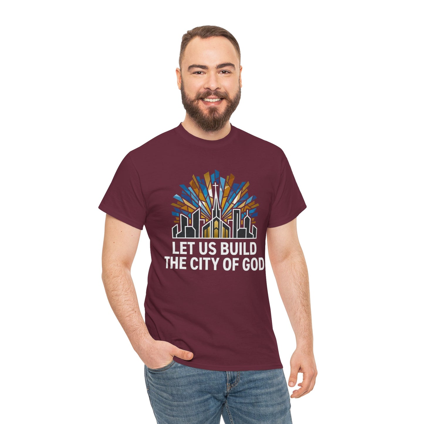 Let Us Build The City of God T-Shirt — Christian Faith Urban Church Tee