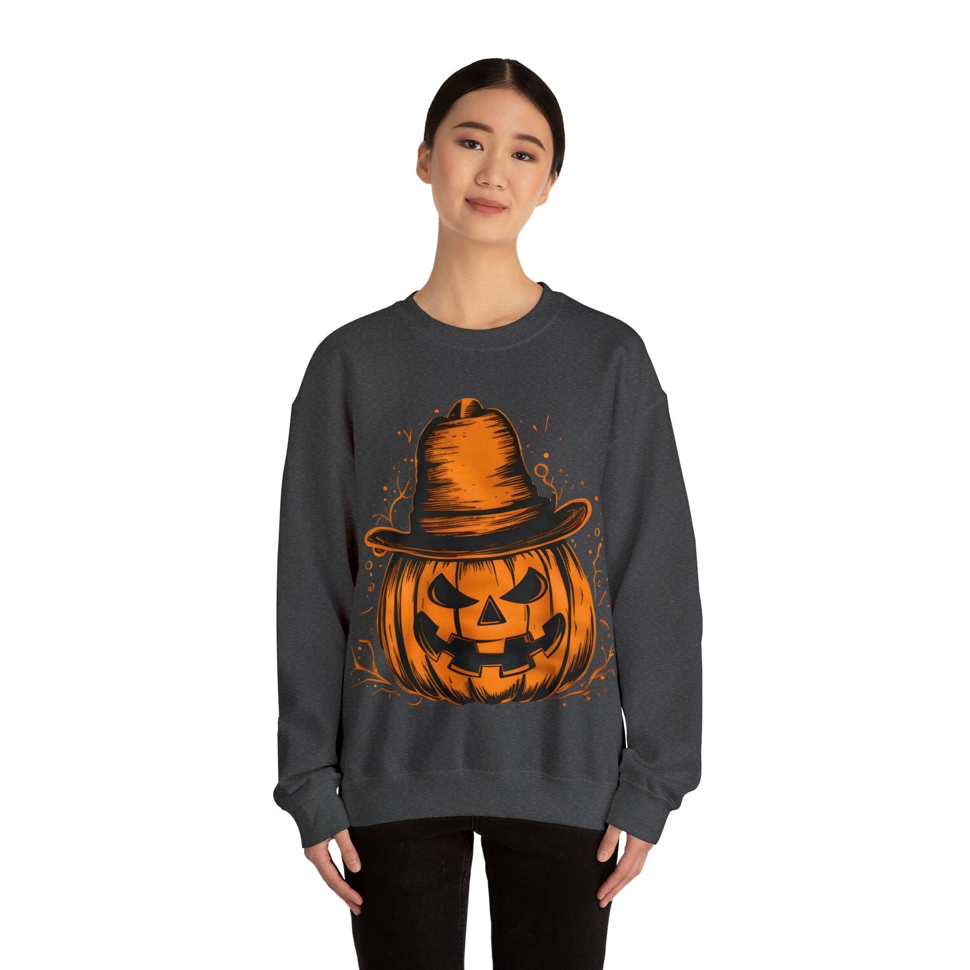 Scary Jack O Lantern Retro Halloween Sweatshirt: A Spooky Classic - Giftsmojo