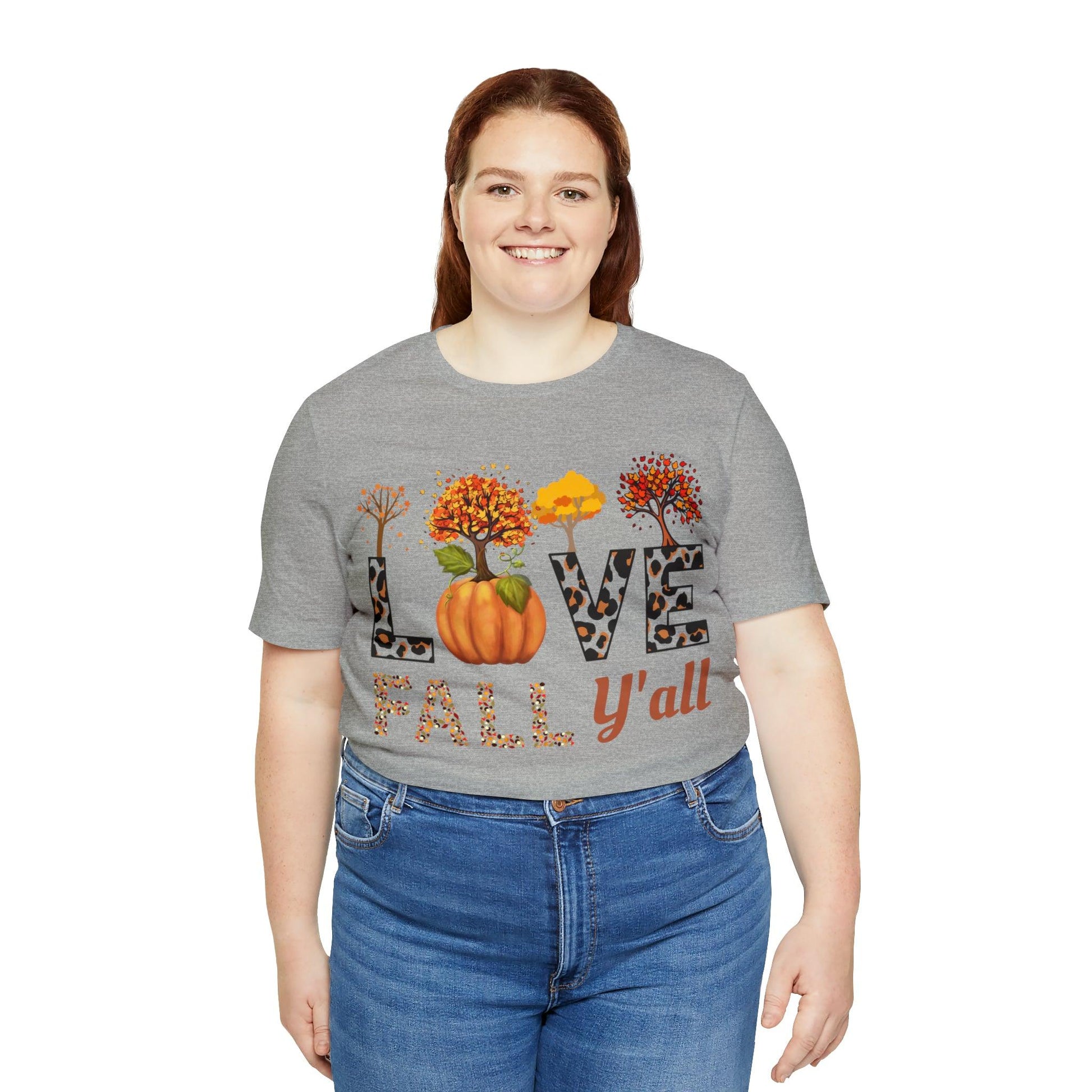 Leopard Print Love Fall Y'all, Fall shirt, Fall lover gift - Giftsmojo