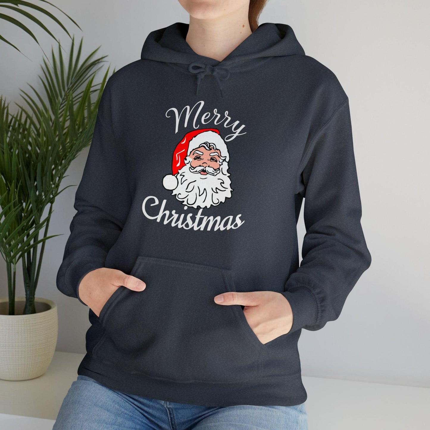 Santa Hoodie, Merry Christmas Hooded Sweatshirt, Christmas Shirt, Christmas Gift - Giftsmojo