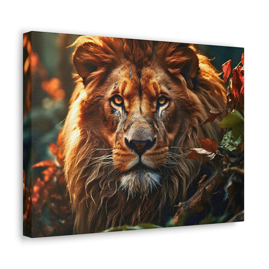 Lion In Nature Art Canvas Gallery Wraps Lion Print Large Canvas Art Animal Wall Art minimalist Wall Art Lover Gift - Giftsmojo