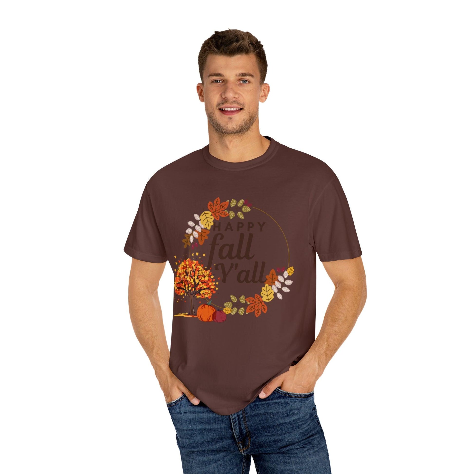 Happy Fall Y'all Gift for Fall, Funny fall shirts gift, autumn tee, - Giftsmojo