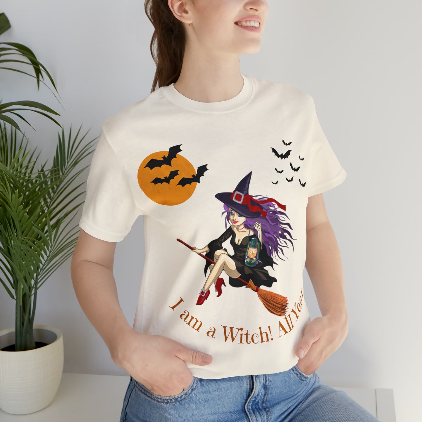 I am a witch All year Halloween Shirt,Vintage Witch Shirts Funny Witch Shirt Halloween Clothes Halloween Vibes Halloween Retro Halloween Outfit