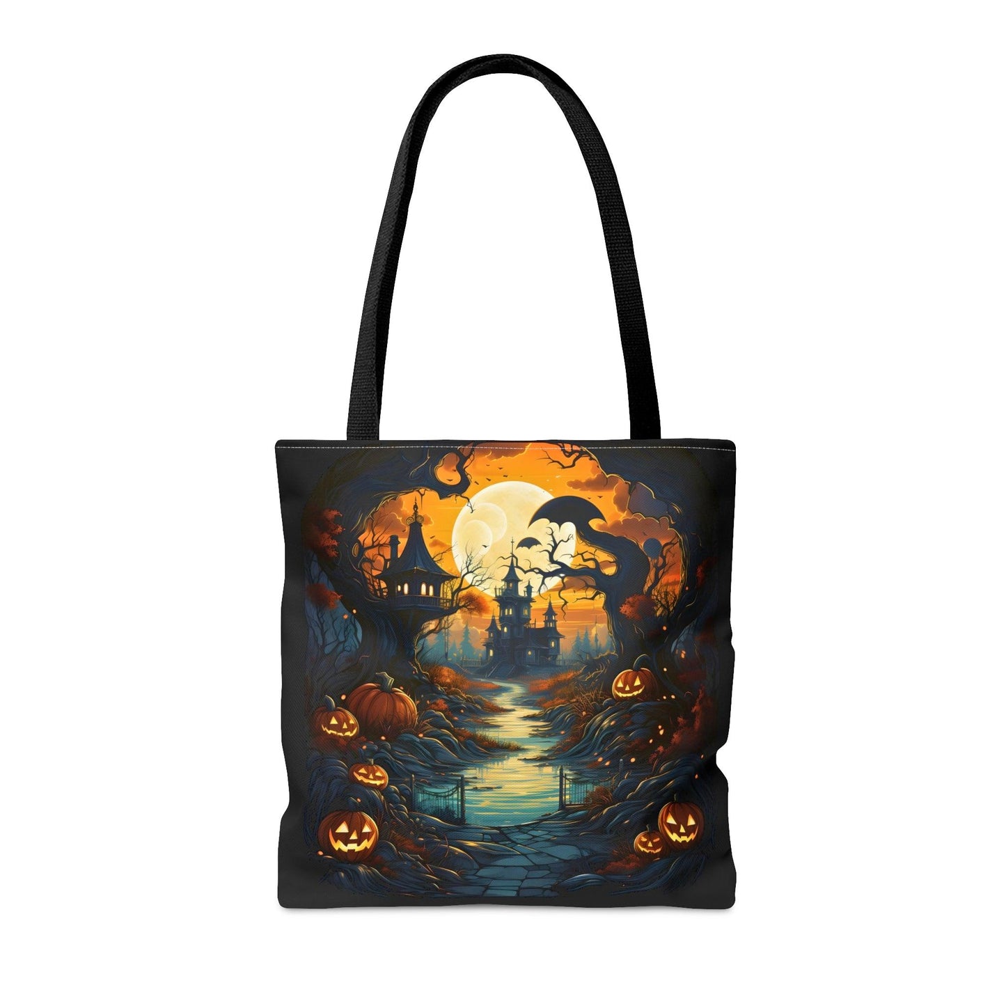 Happy Halloween Bag Trick or Treat Bag Love Fall Pumpkin Tote Bag Cute Market Bag - Aesthetic Bag, Fall Tote Bag, Mom Bag Canvas Bag - Giftsmojo