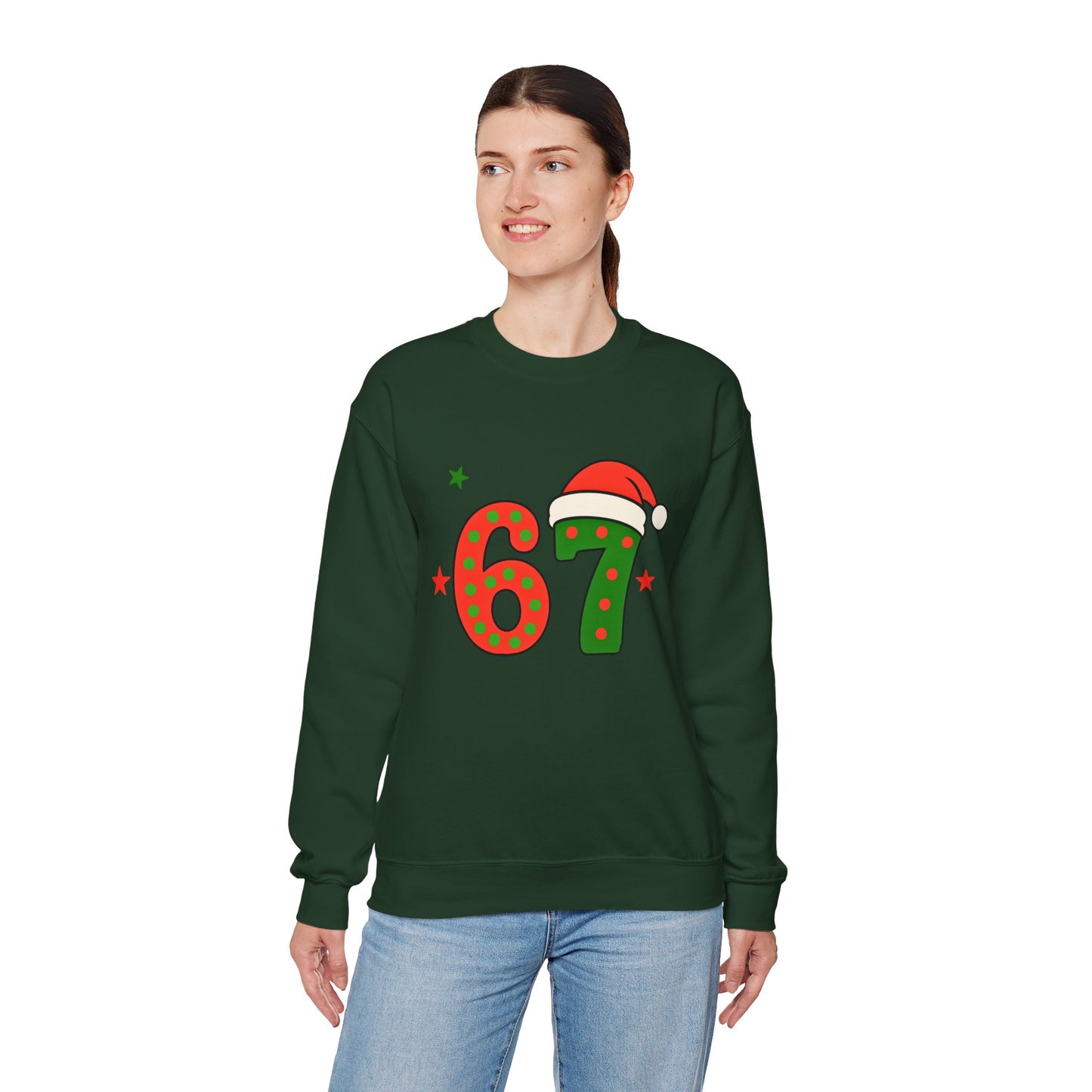 Funny Six Seven Santa Hat Sweatshirt